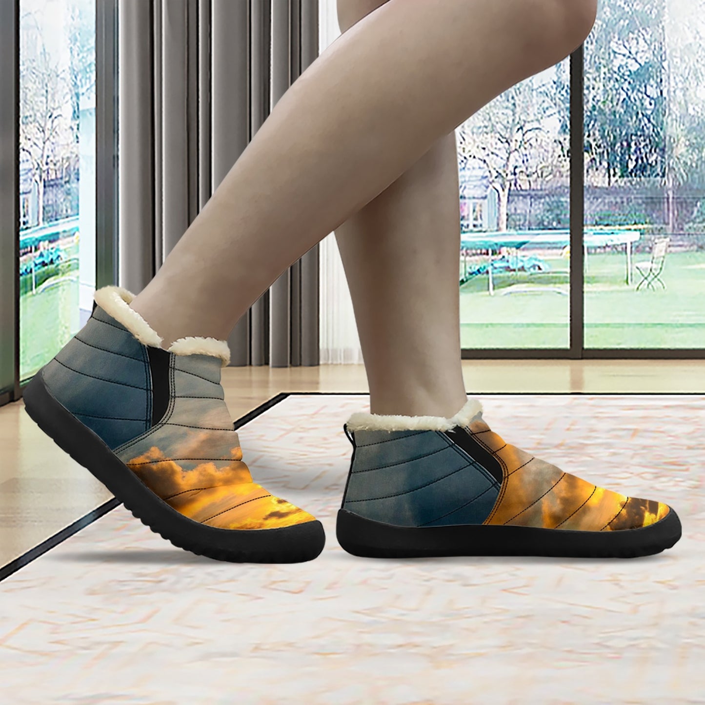 Serenity greets me at sunrise. SunWhys Casual Cotton-pad Fur Shoes