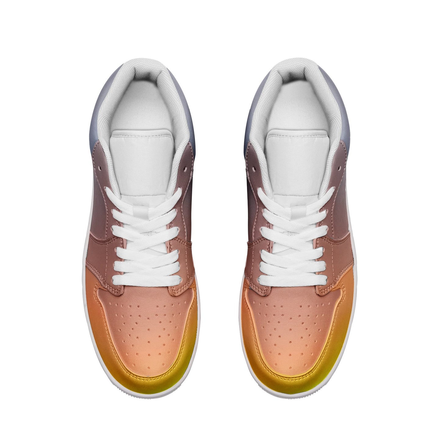 Starting the day with joy. Unisex Low Top Leather Sneakers