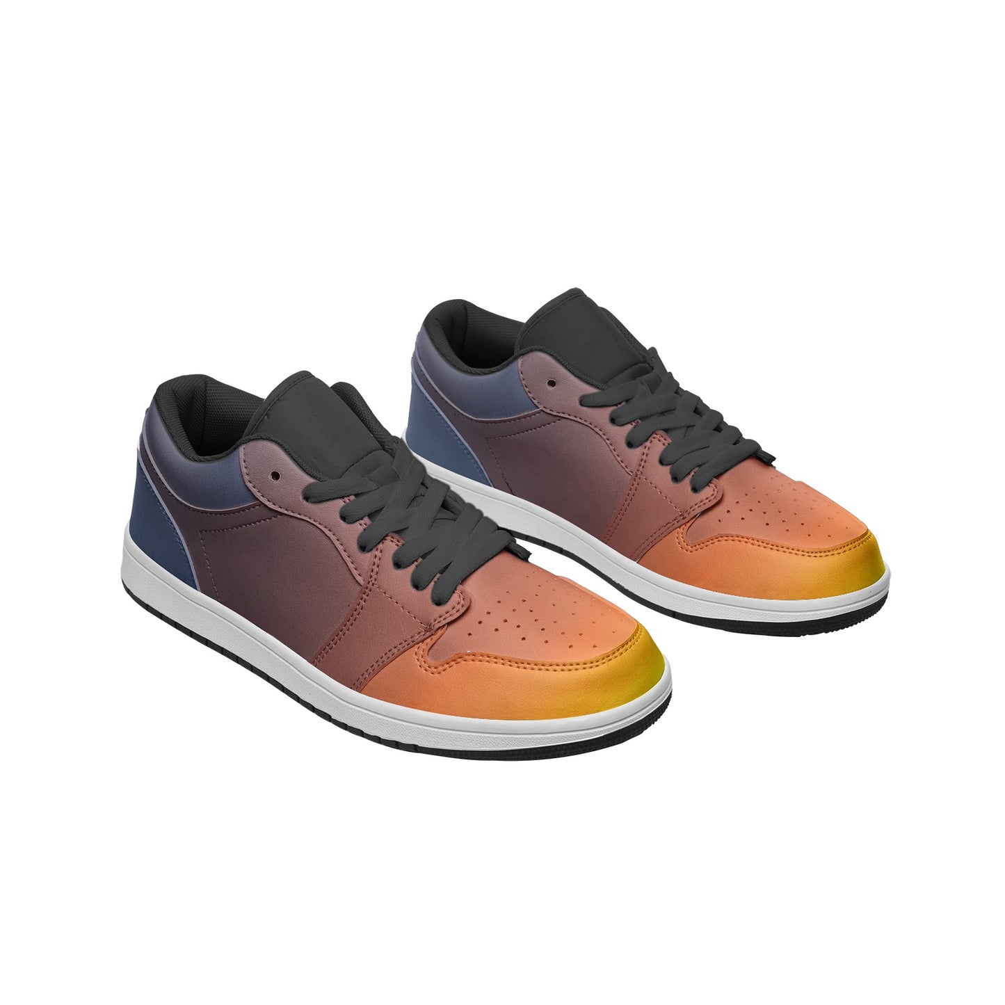 Starting the day with joy. Unisex Low Top Leather Sneakers