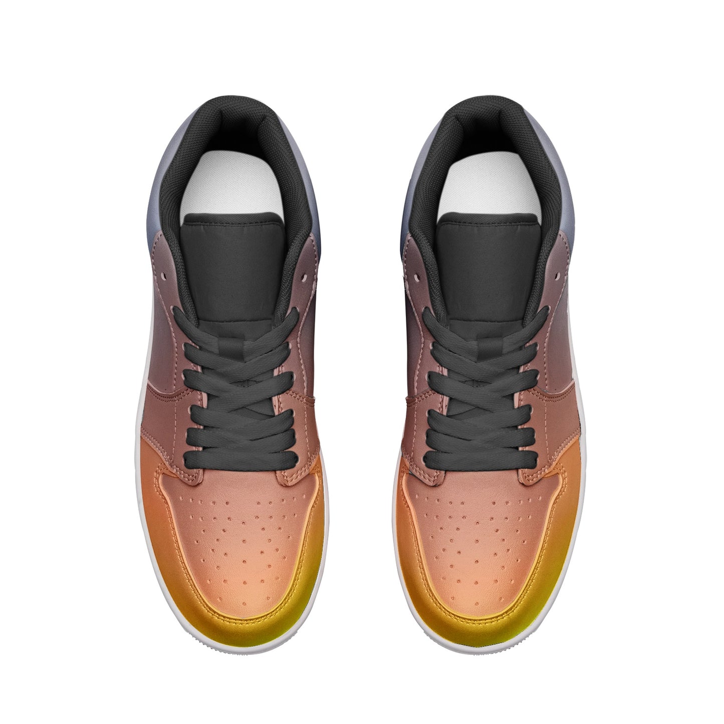 Starting the day with joy. Unisex Low Top Leather Sneakers