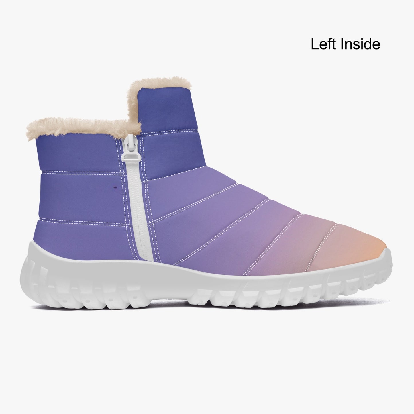 Waking up to peaceful harmony. SunWhys Cotton-pad Fur Zipper Up Boots