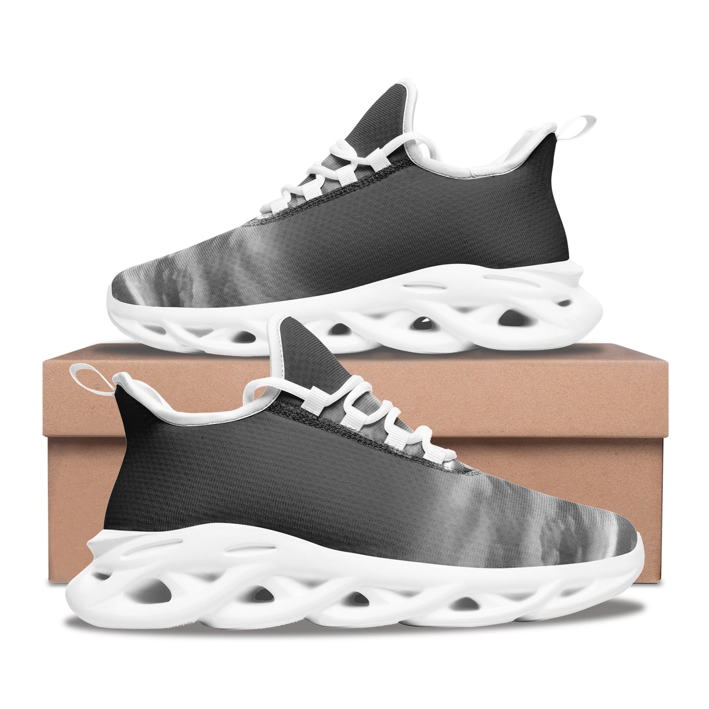 Xanadu's gates open at the break of dawn. SunWhys Unisex Bounce Mesh Knit Sneakers