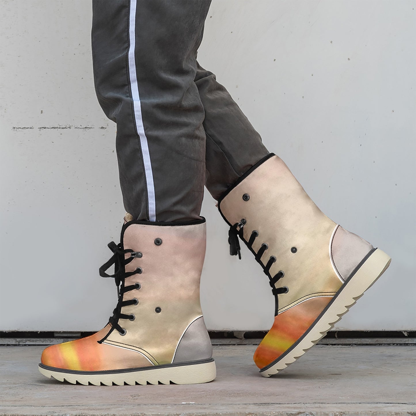 The sun's glow radiates peace. SunWhys Cotton-pad Fur Lining Boots