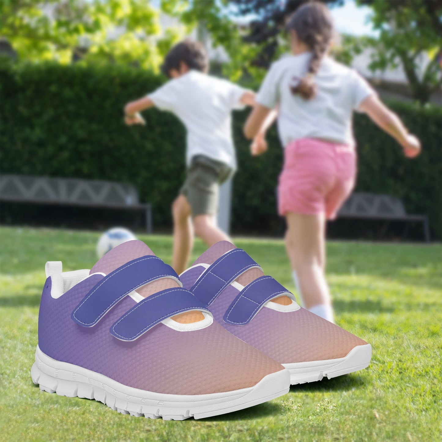 Waking up to peaceful harmony. SunWhys Kids Lightweight Velcro Sneaker