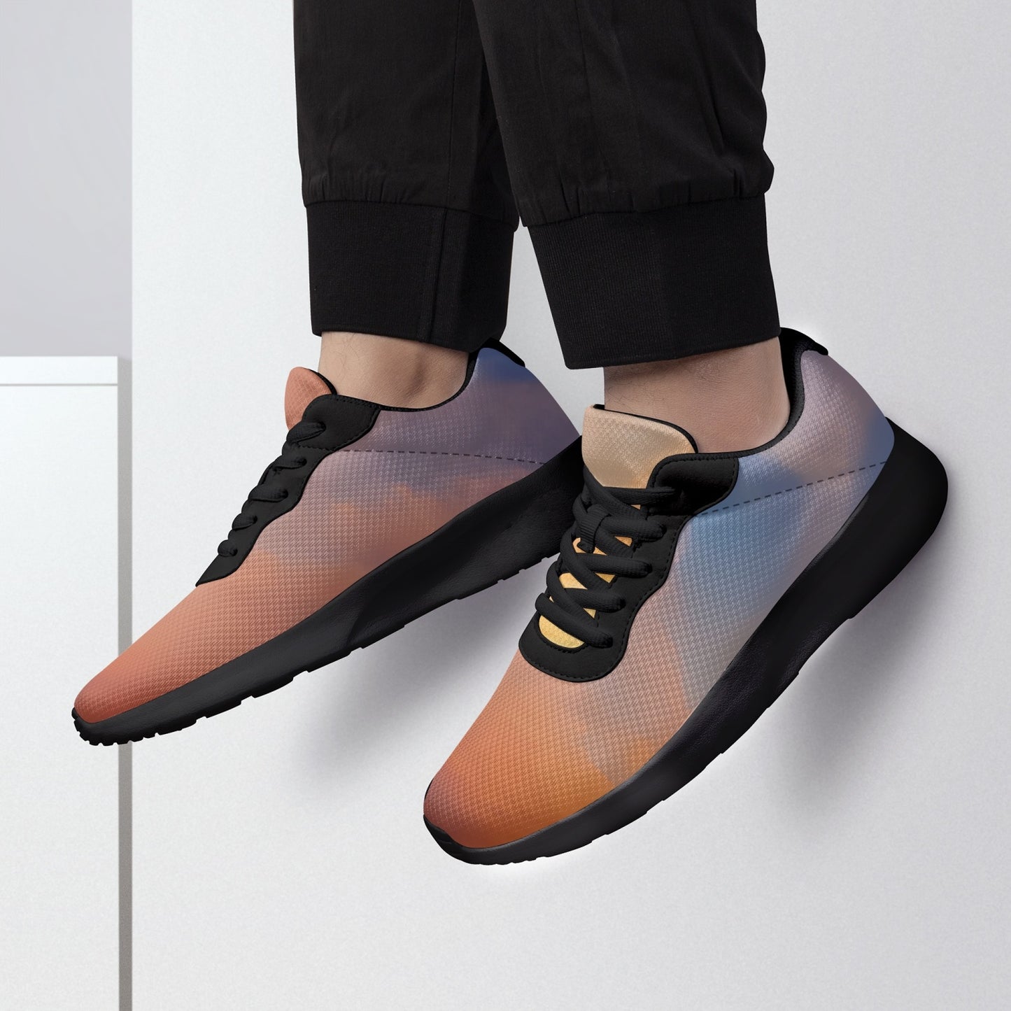 Heart filled with morning tranquility. SunWhys Lifestyle Mesh Running Shoes - Black