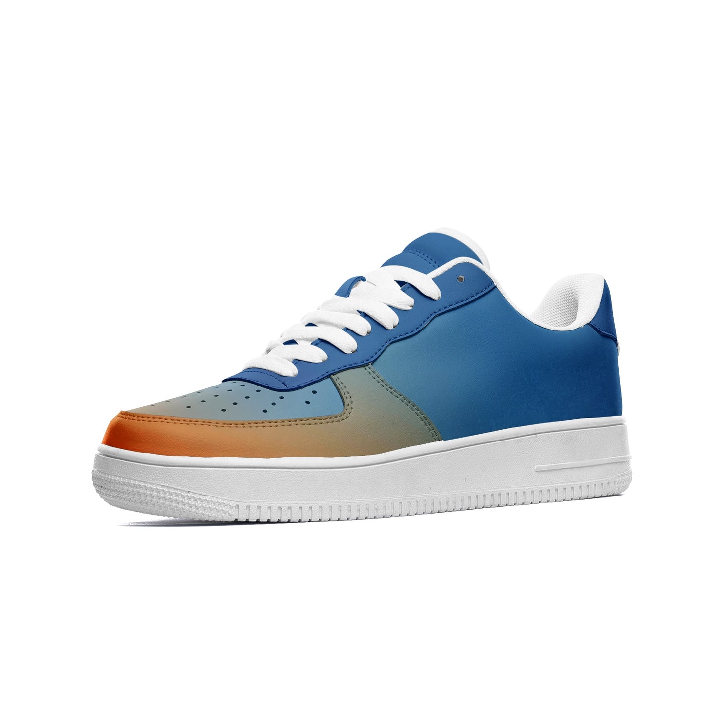Morning stillness brings inner peace. SunWhys Unisex Low Top Leather Sneakers