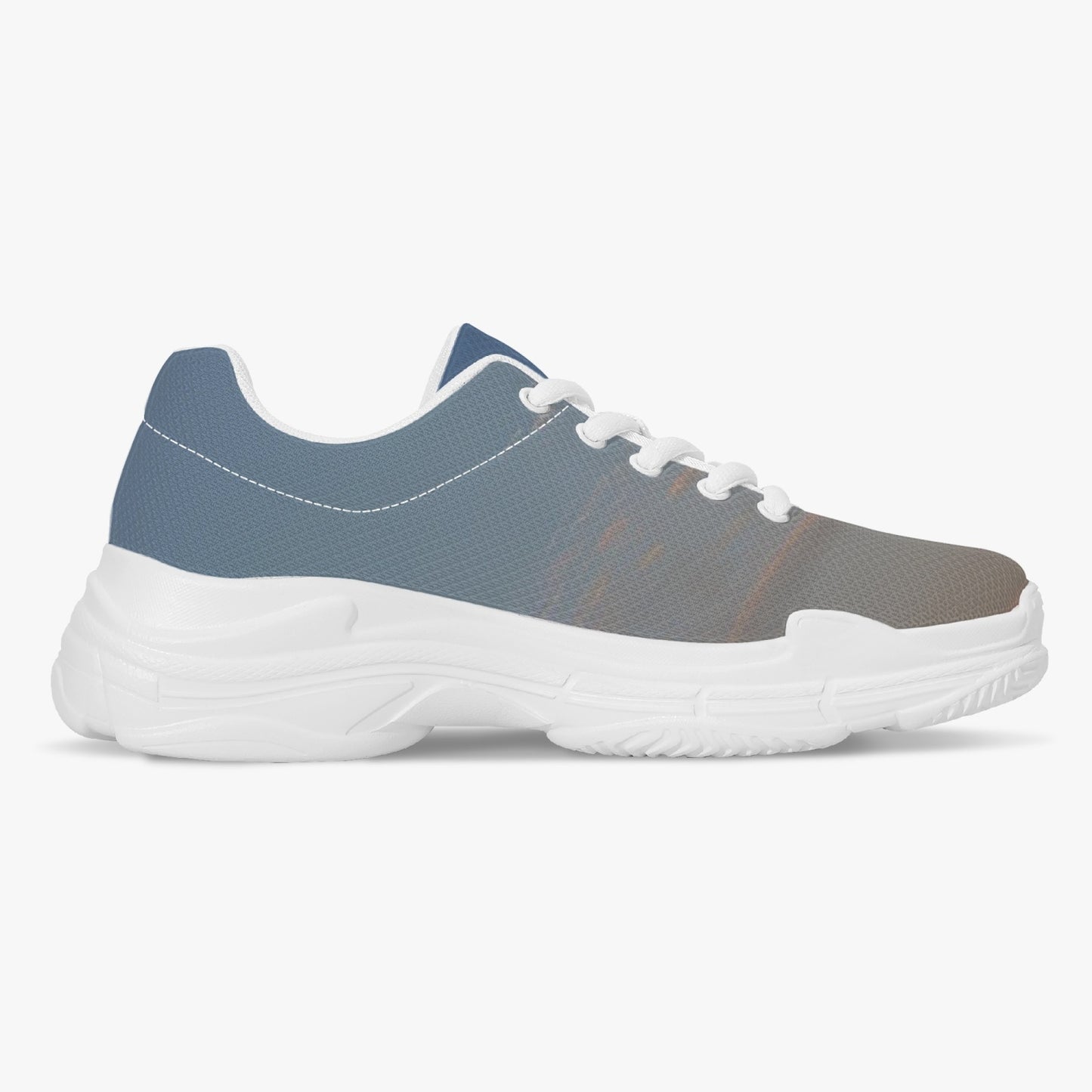 Peaceful awakening to nature's beauty. SunWhys Trendy Chunky Sneakers - White/Black