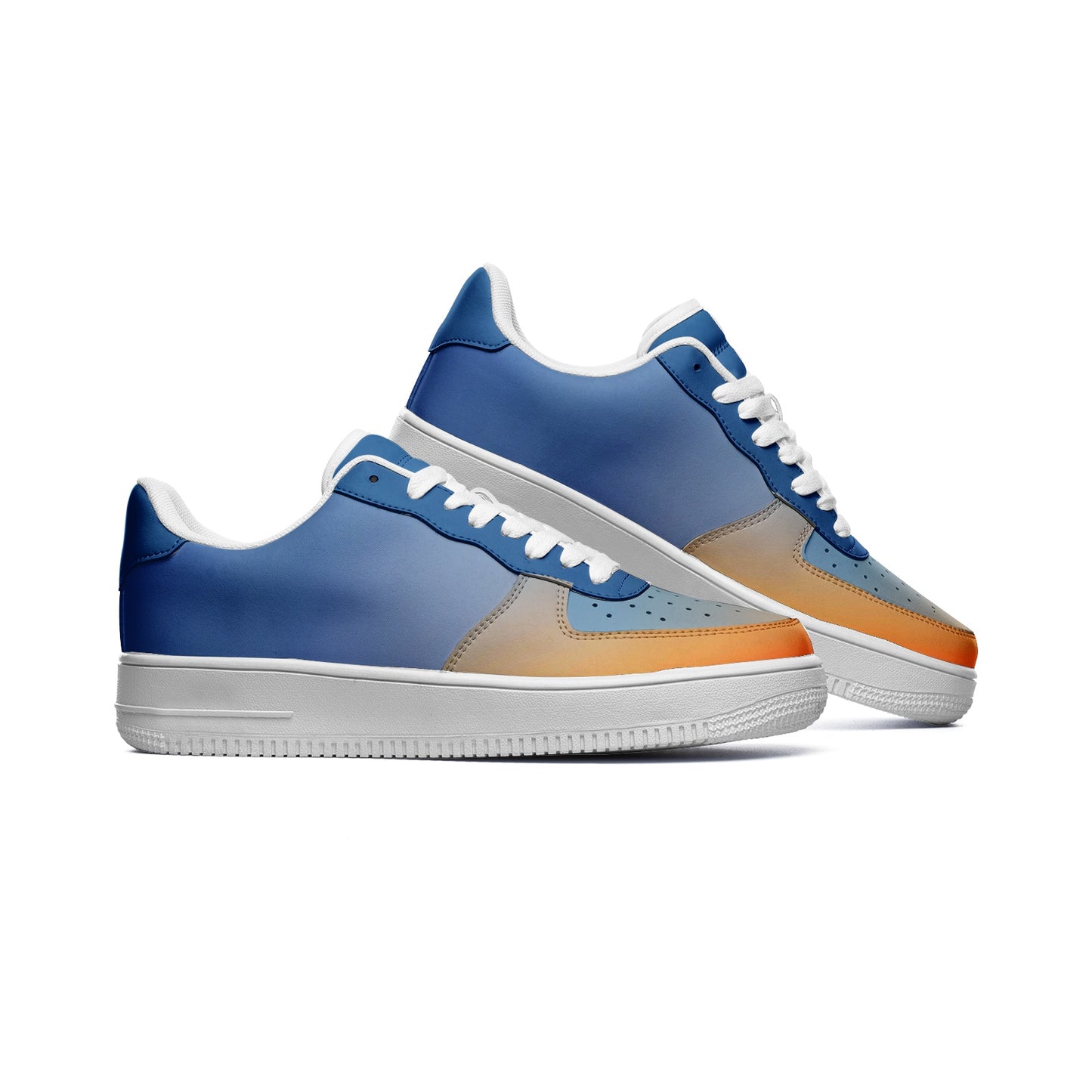 Morning stillness brings inner peace. SunWhys Unisex Low Top Leather Sneakers