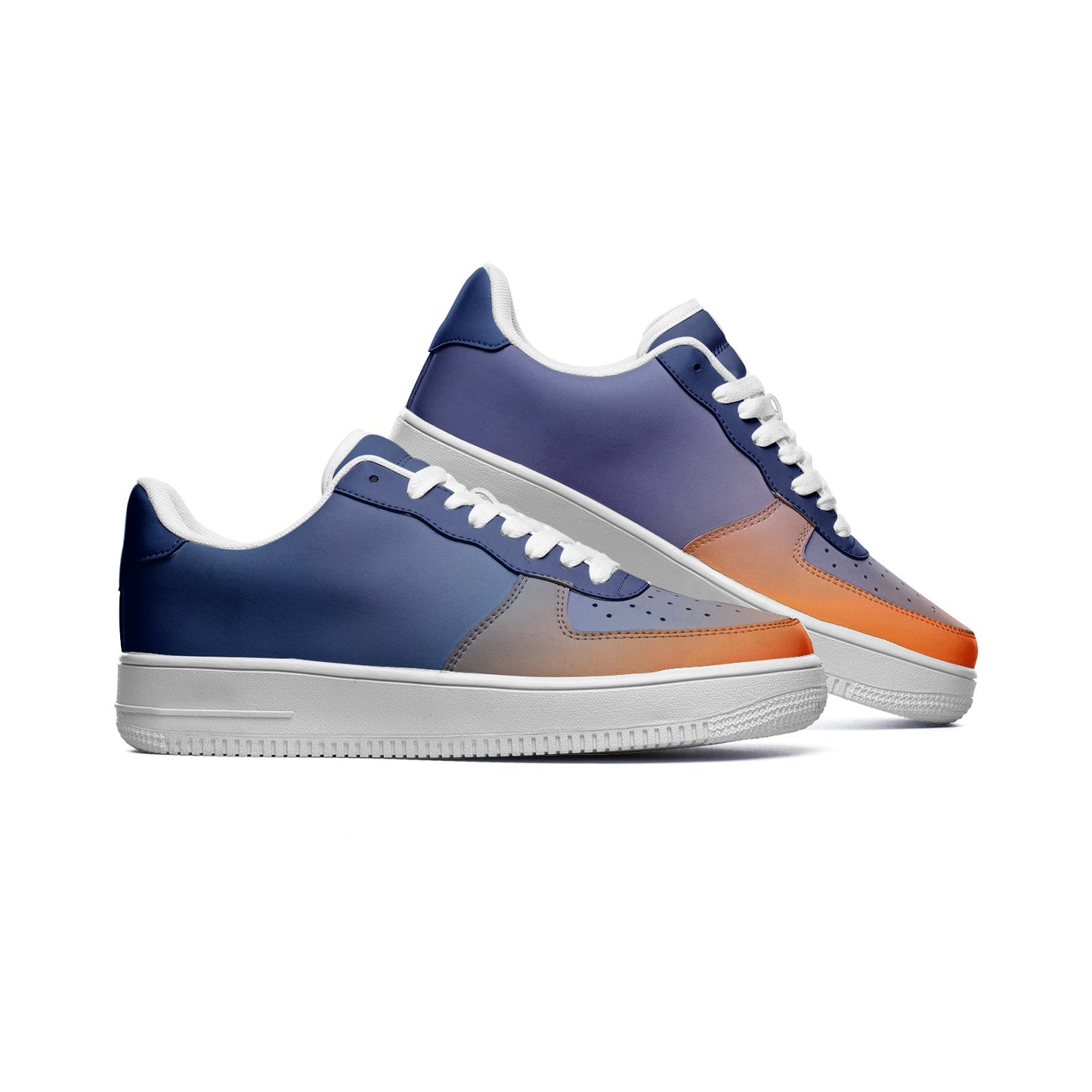 Morning peace envelops my being. SunWhys Unisex Low Top Leather Sneakers