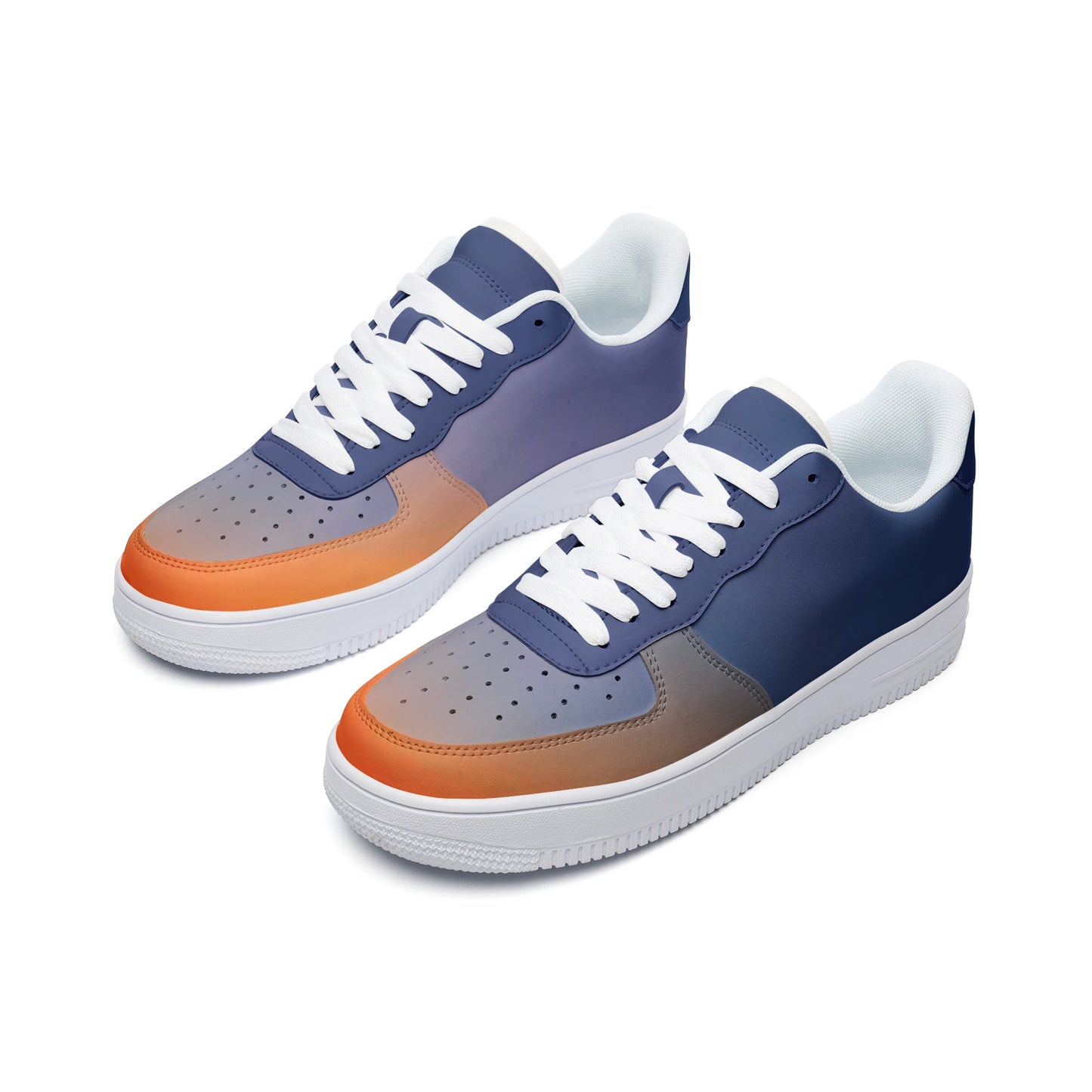 Morning peace envelops my being. SunWhys Unisex Low Top Leather Sneakers