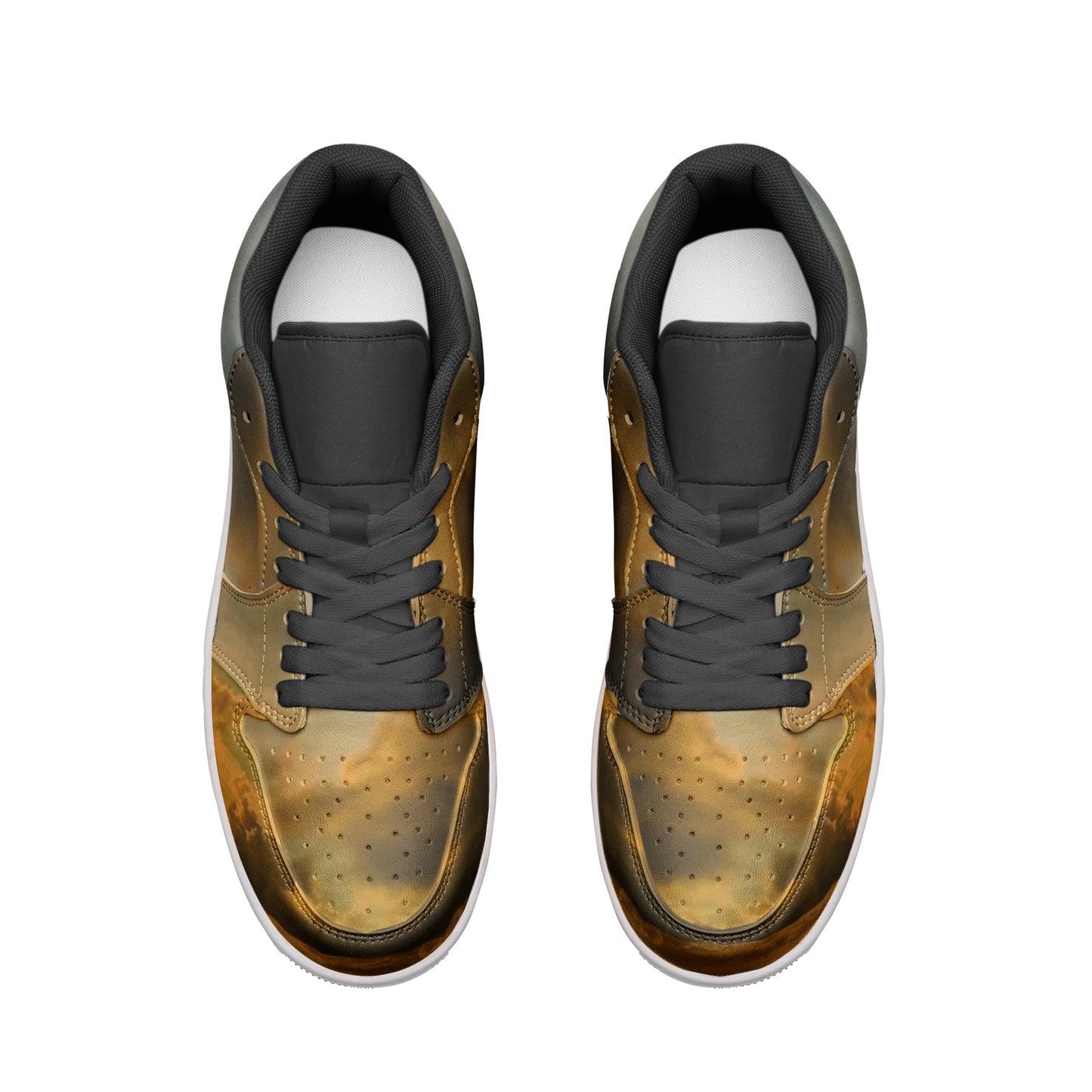 Waking up to pure tranquility. SunWhys Unisex Low Top Leather Sneakers