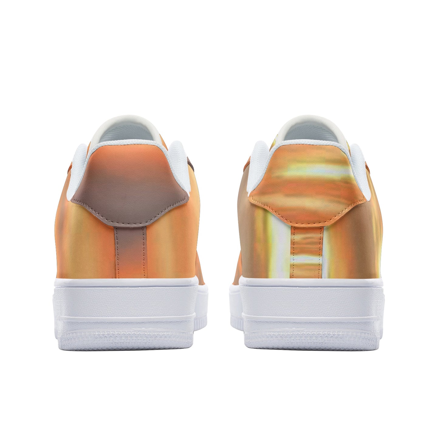 Tranquility embraces me at dawn. SunWhys Unisex Low Top Leather Sneakers