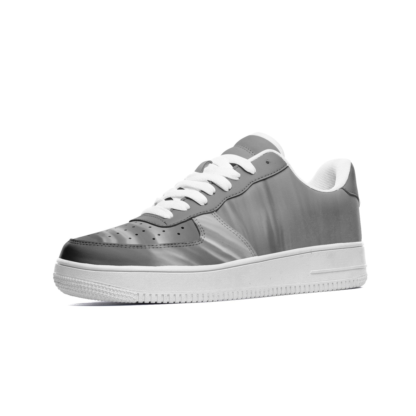 Serene landscapes are painted by the morning sunrise. SunWhys Unisex Low Top Leather Sneakers