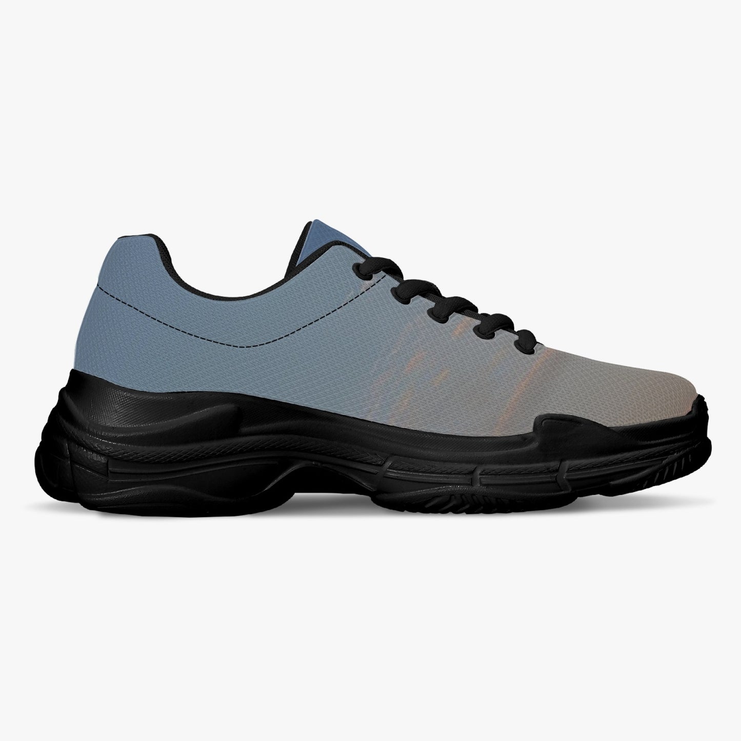 Peaceful awakening to nature's beauty. SunWhys Trendy Chunky Sneakers - White/Black