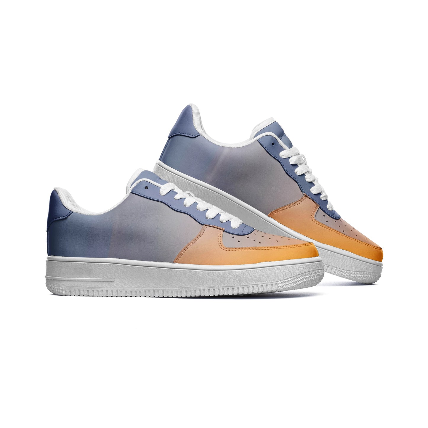 Peaceful vibes fill the morning. SunWhys Unisex Low Top Leather Sneakers