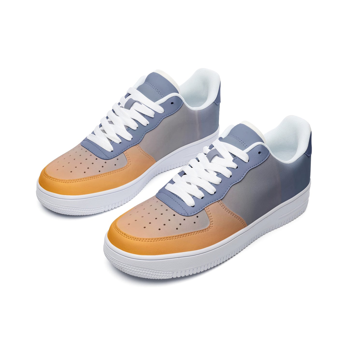 Peaceful vibes fill the morning. SunWhys Unisex Low Top Leather Sneakers