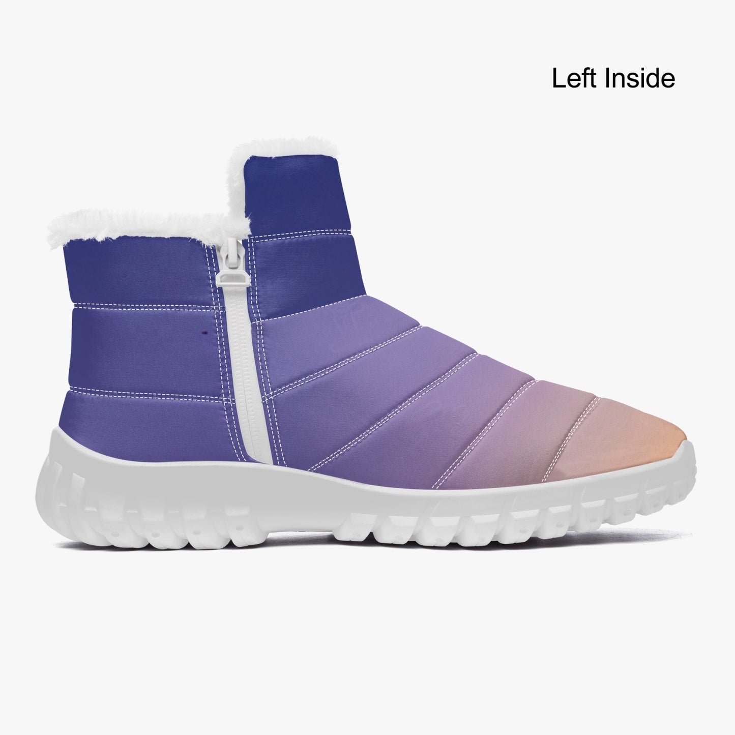 Waking up to peaceful harmony. SunWhys Cotton-pad Fur Zipper Up Boots