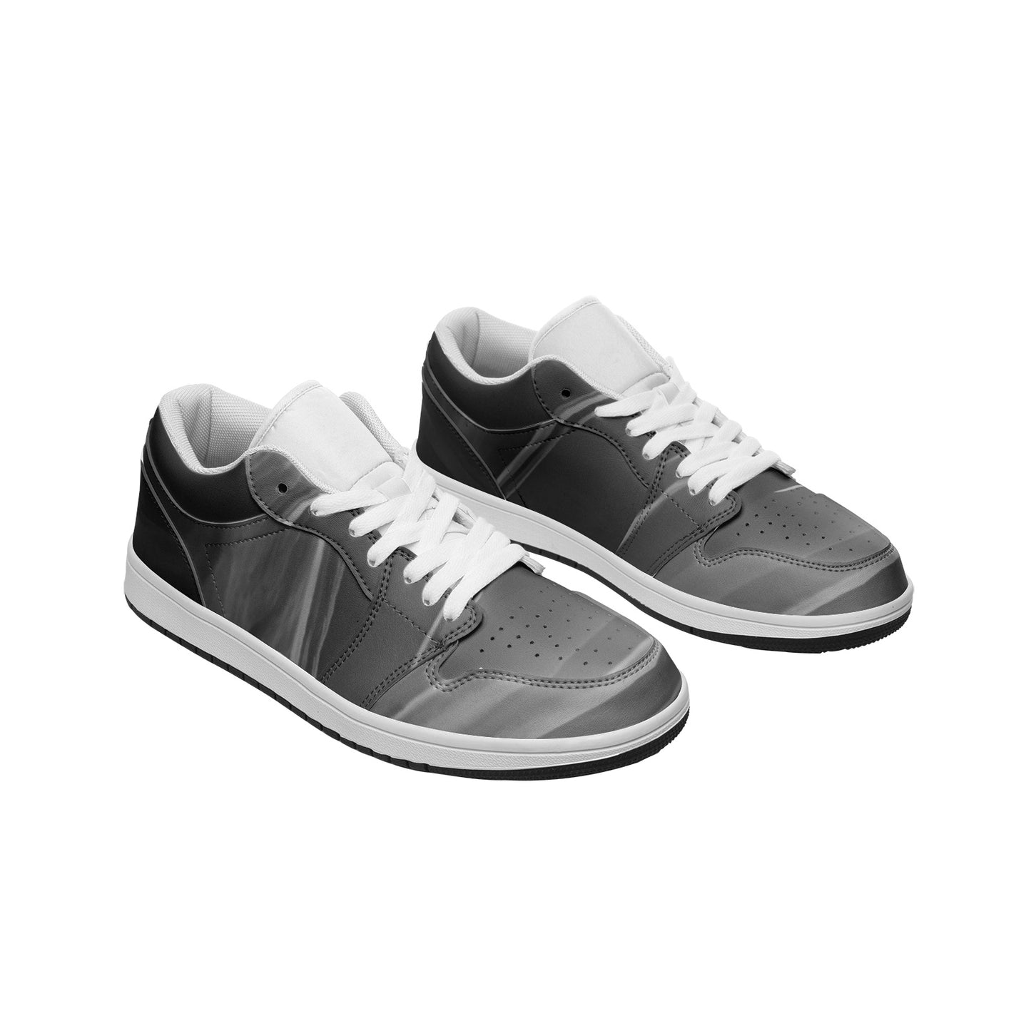 Night's darkness fades with the sunrise's arrival. SunWhys Unisex Low Top Leather Sneakers