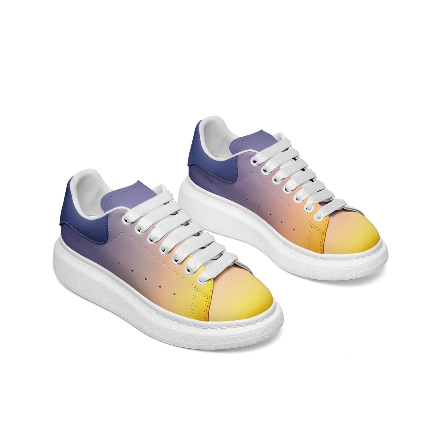Morning serenity fills my heart. SunWhys Unisex Non Slip Lace Up Faux Leather Sneakers