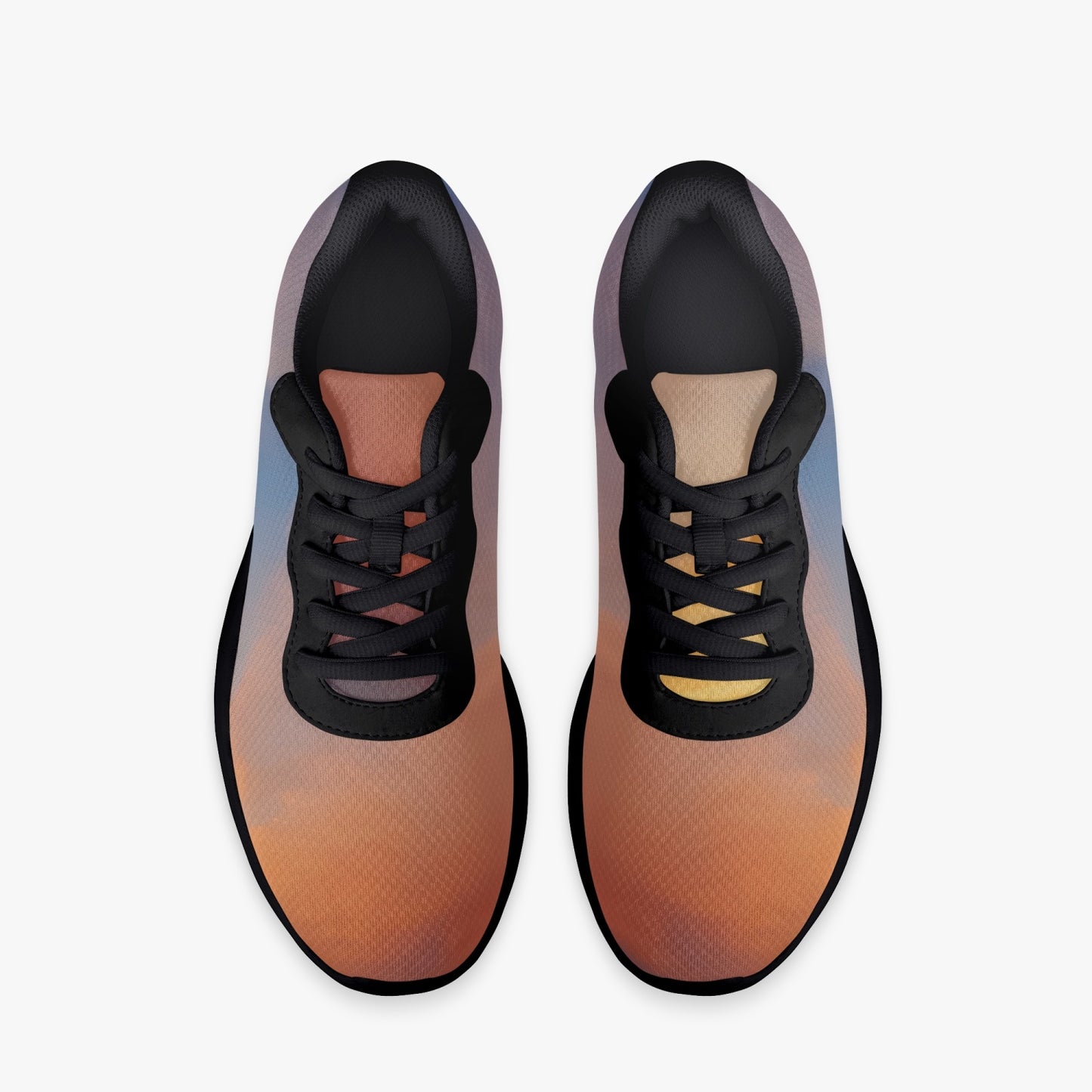 Heart filled with morning tranquility. SunWhys Lifestyle Mesh Running Shoes - Black