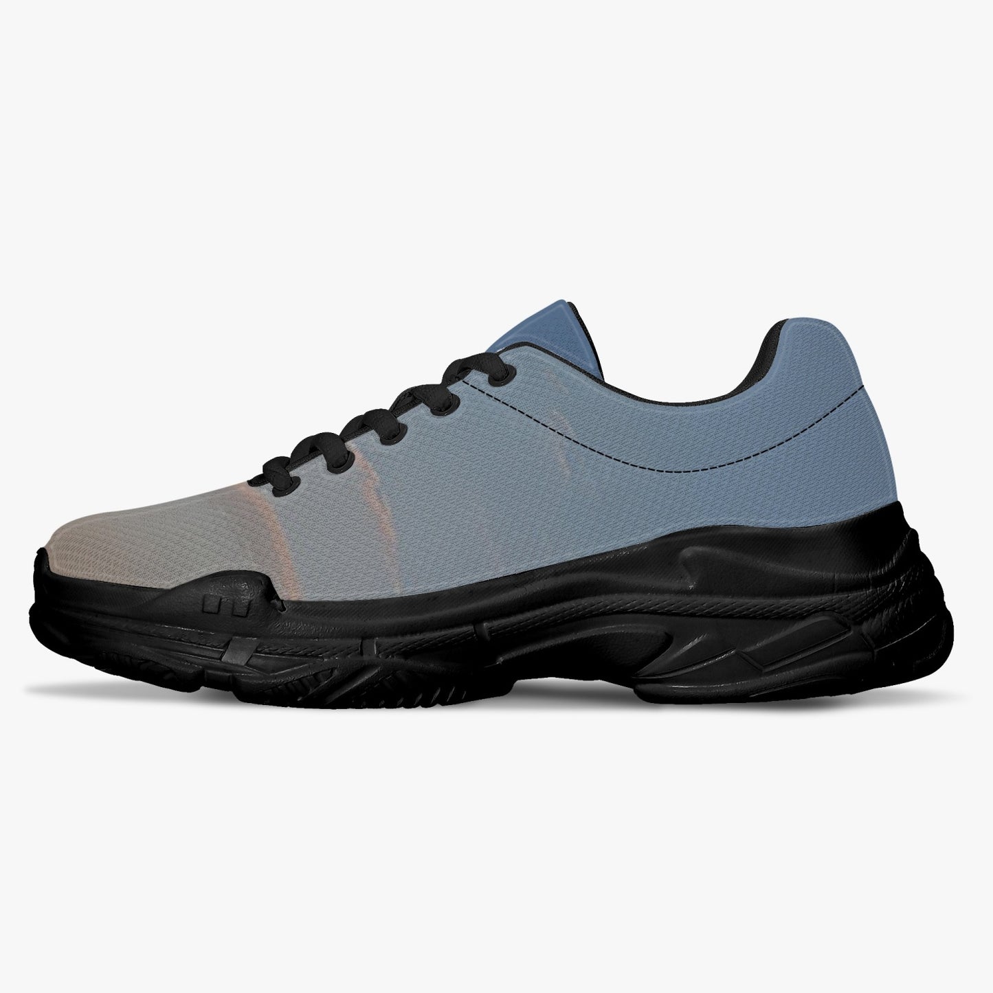 Peaceful awakening to nature's beauty. SunWhys Trendy Chunky Sneakers - White/Black