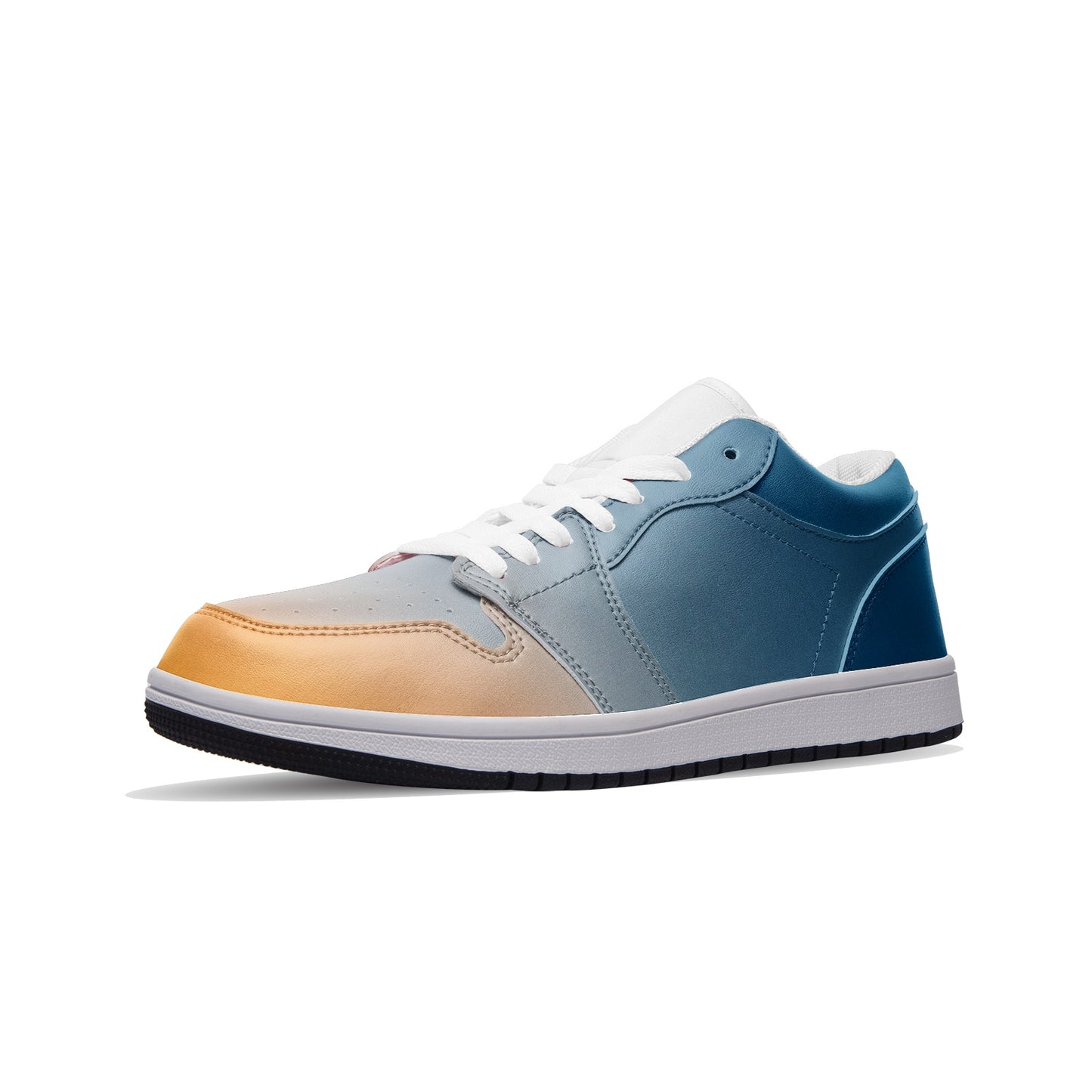 Quiet joy in the sunrise. SunWhys Unisex Low Top Leather Sneakers