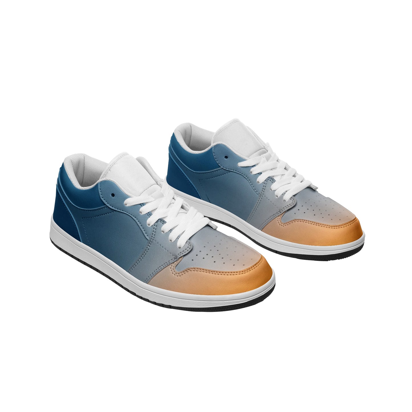 Quiet joy in the sunrise. SunWhys Unisex Low Top Leather Sneakers