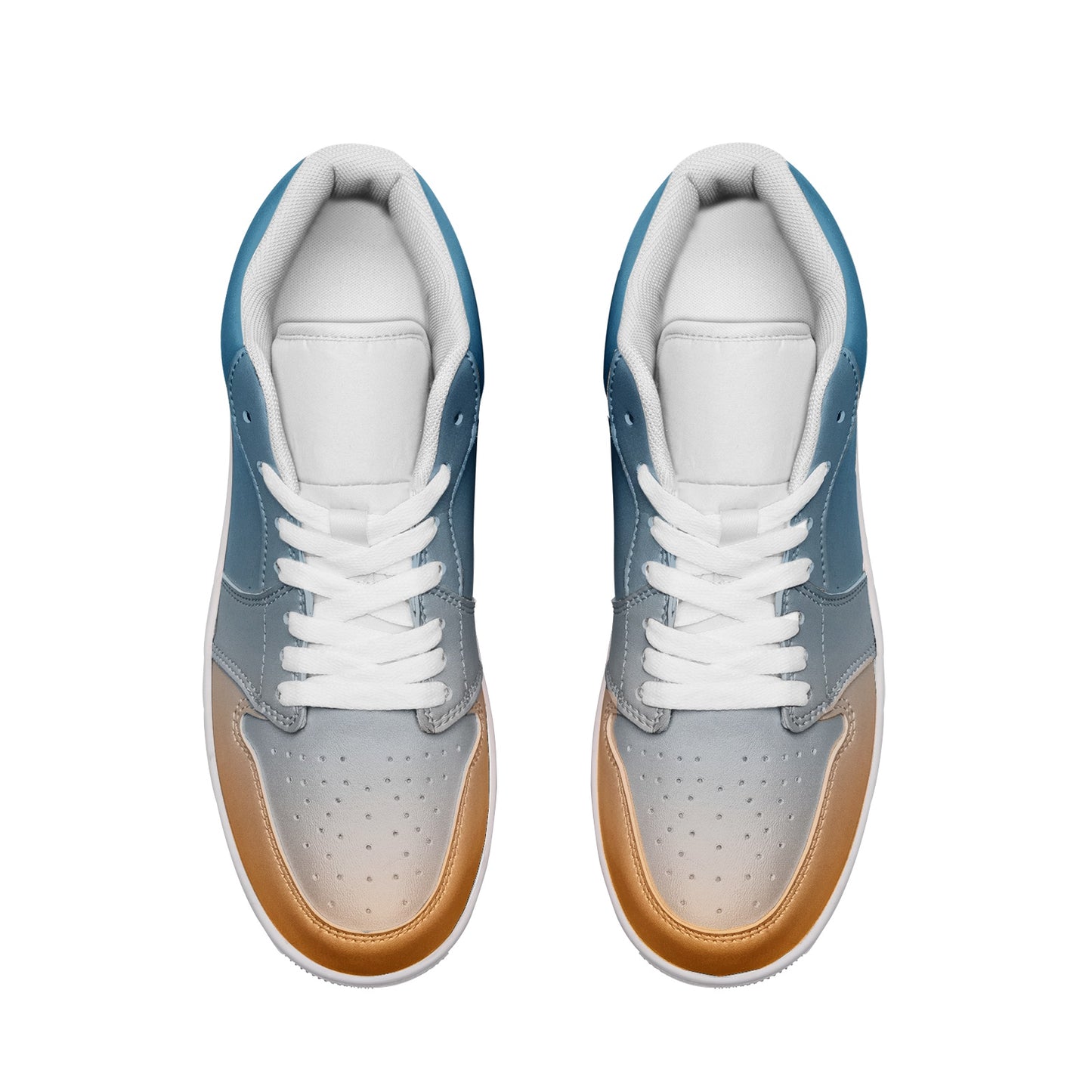 Quiet joy in the sunrise. SunWhys Unisex Low Top Leather Sneakers