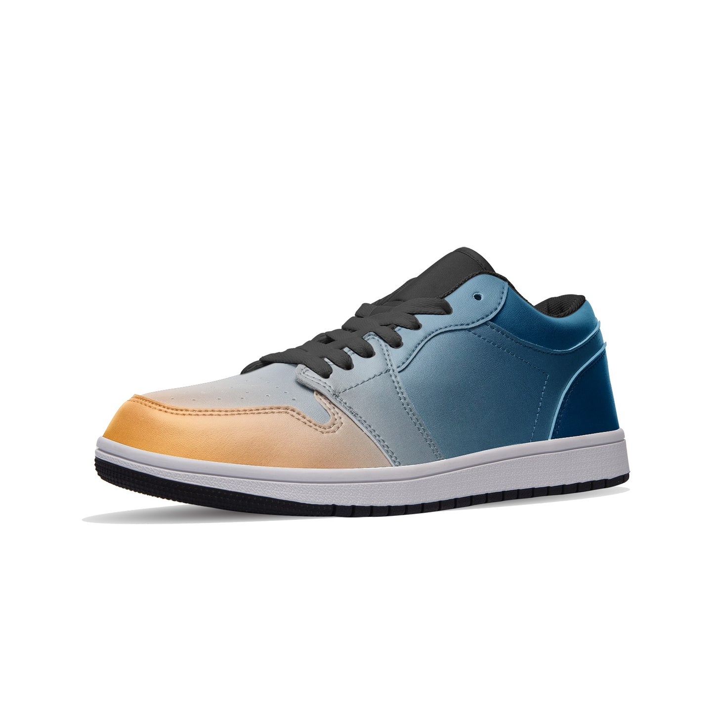 Quiet joy in the sunrise. SunWhys Unisex Low Top Leather Sneakers