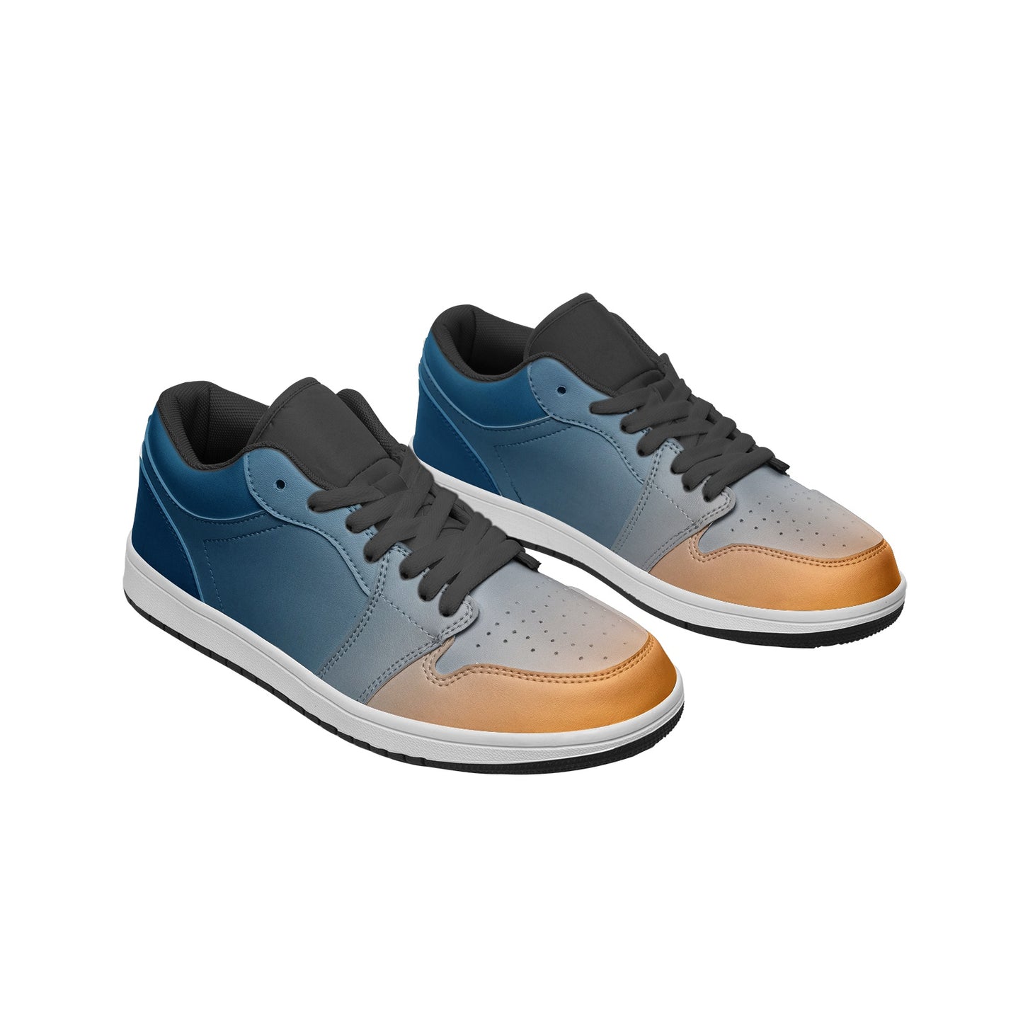 Quiet joy in the sunrise. SunWhys Unisex Low Top Leather Sneakers