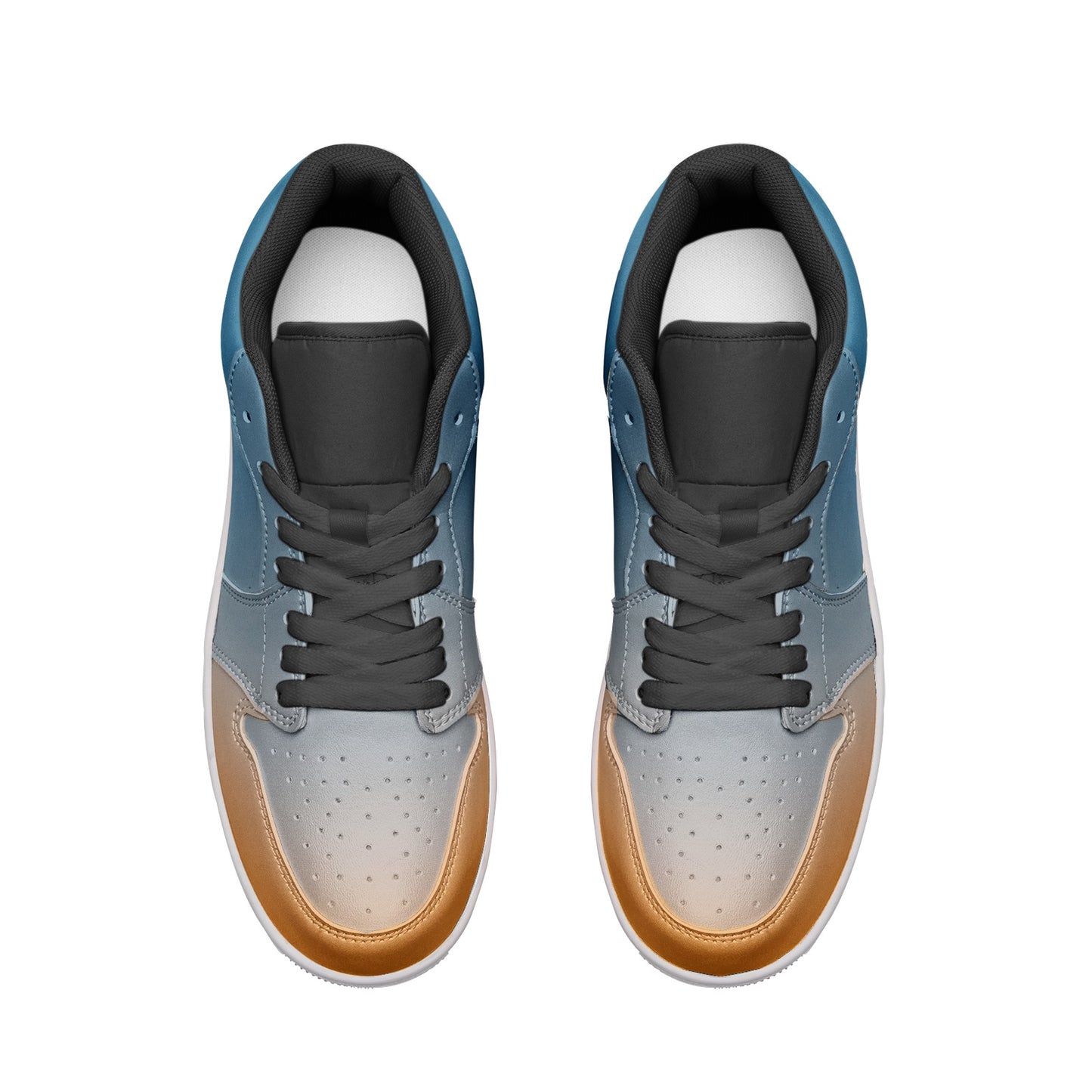 Quiet joy in the sunrise. SunWhys Unisex Low Top Leather Sneakers