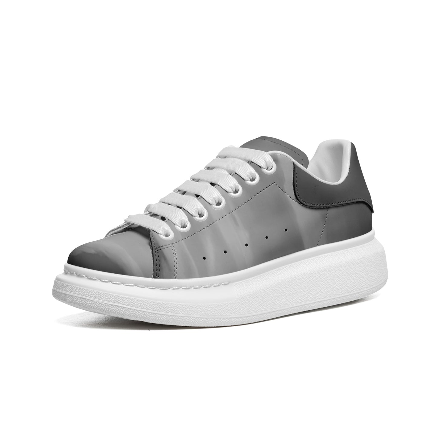 Vibrant skies welcome the arrival of morning. SunWhys  Unisex Non Slip Lace Up Faux Leather Sneakers