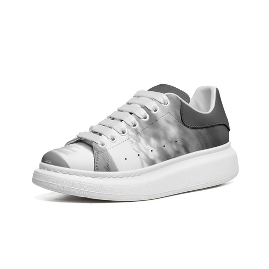 Xanadu's gates open at the break of dawn. SunWhys  Unisex Non Slip Lace Up Faux Leather Sneakers