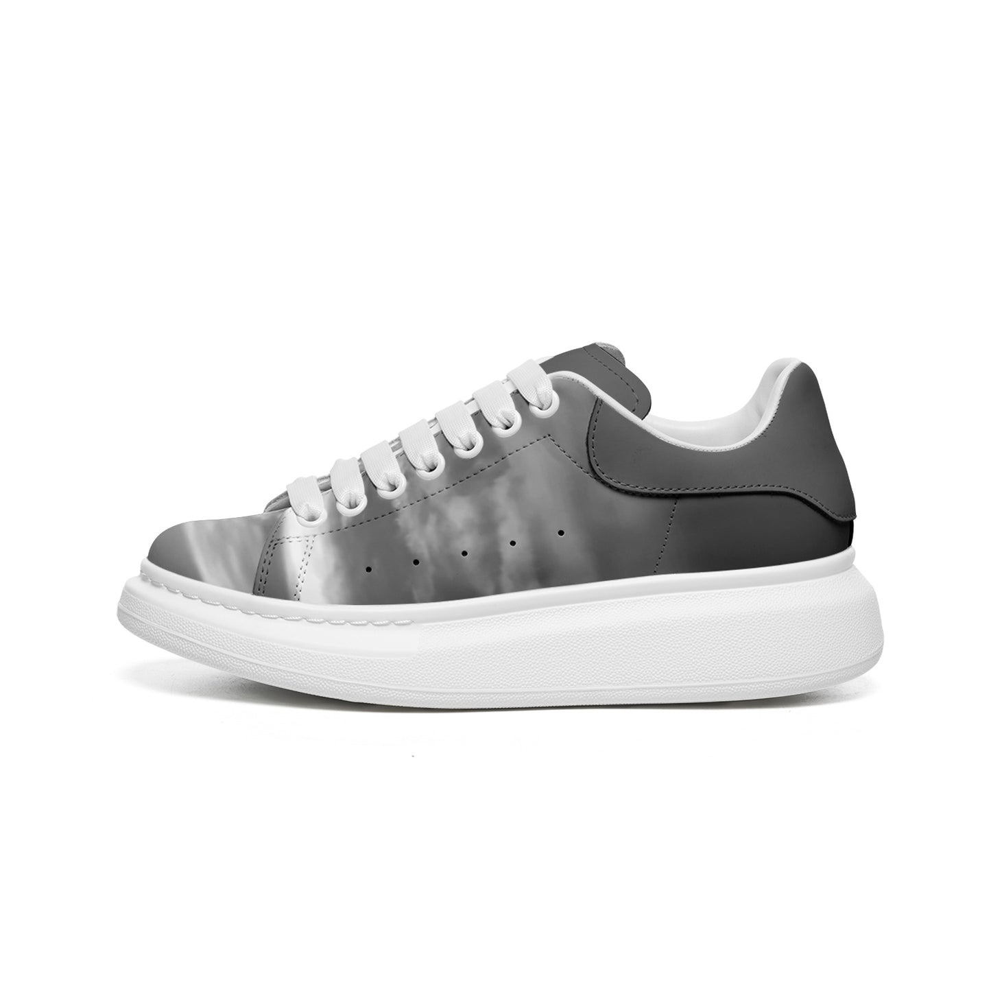 Xanadu's gates open at the break of dawn. SunWhys  Unisex Non Slip Lace Up Faux Leather Sneakers