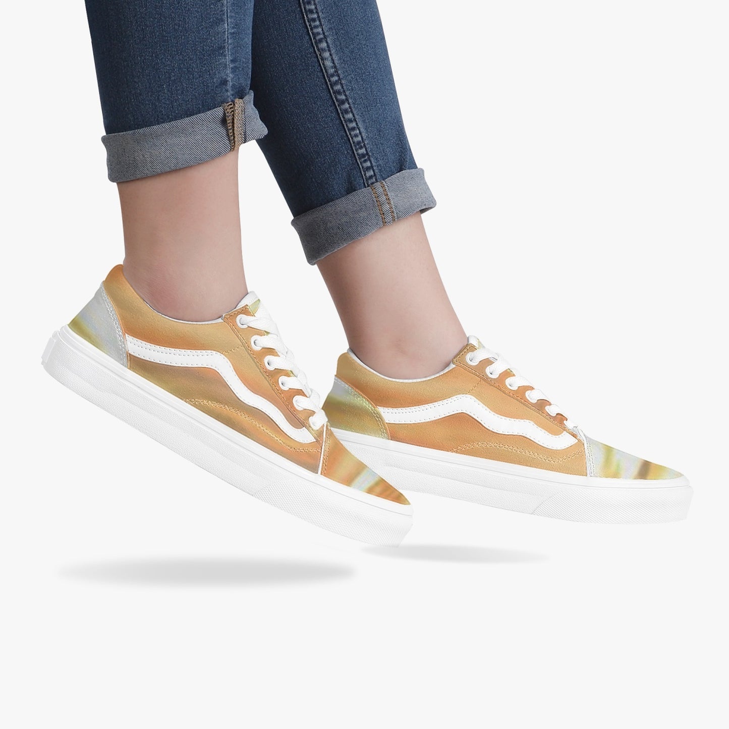 Finding joy in the sunlight. SunWhys  Trendy Low-Top Canvas Sneakers