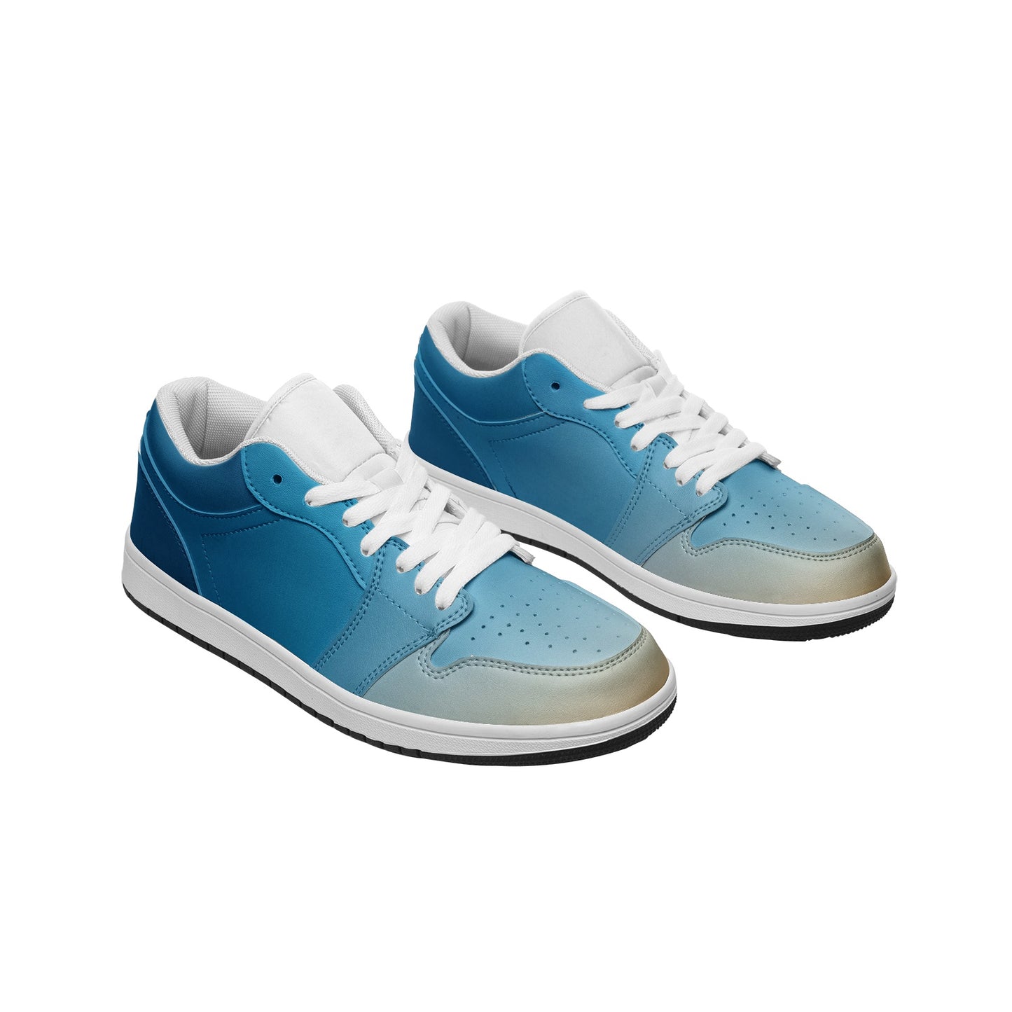 The sun's warmth energizes me. SunWhys  Unisex Low Top Leather Sneakers