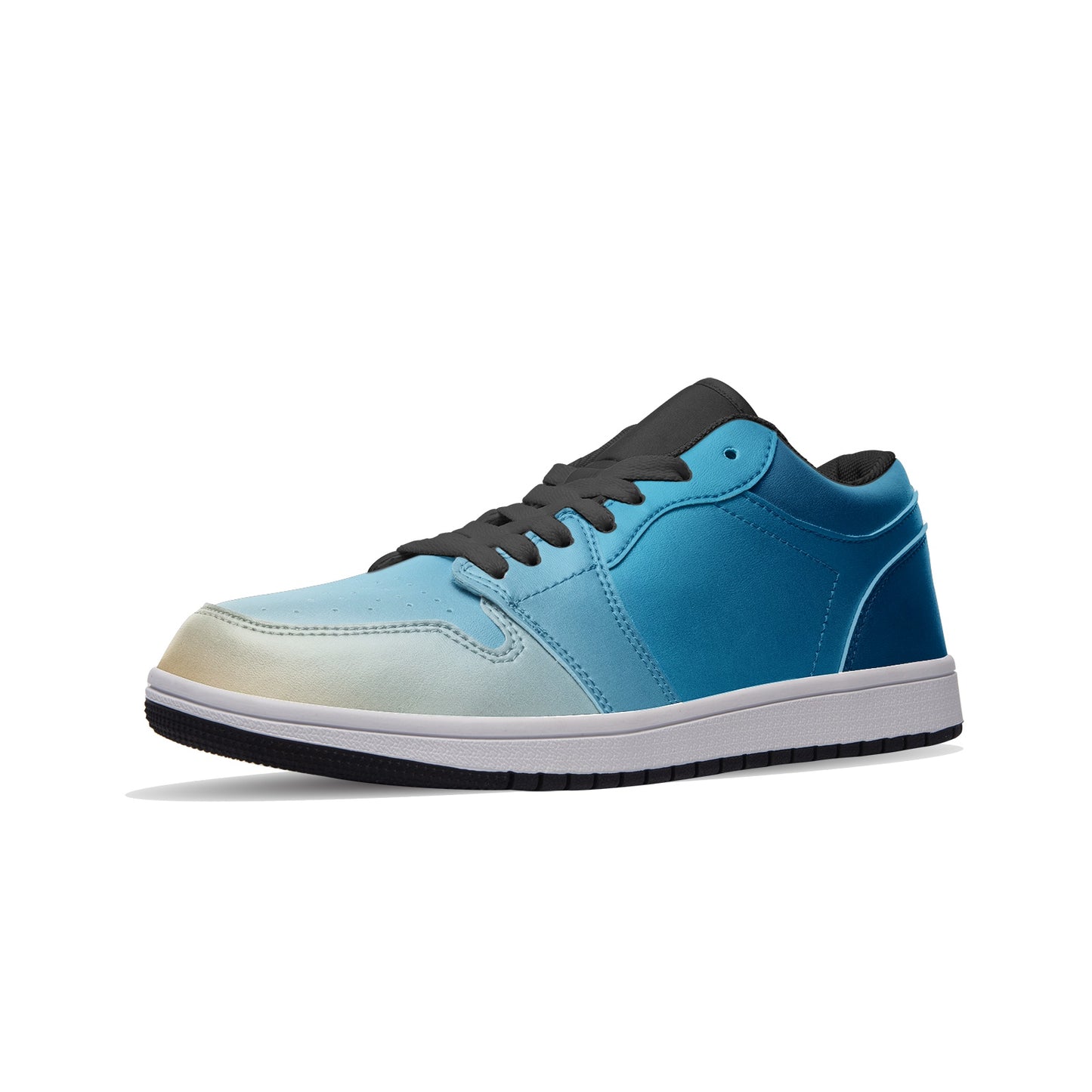 The sun's warmth energizes me. SunWhys  Unisex Low Top Leather Sneakers