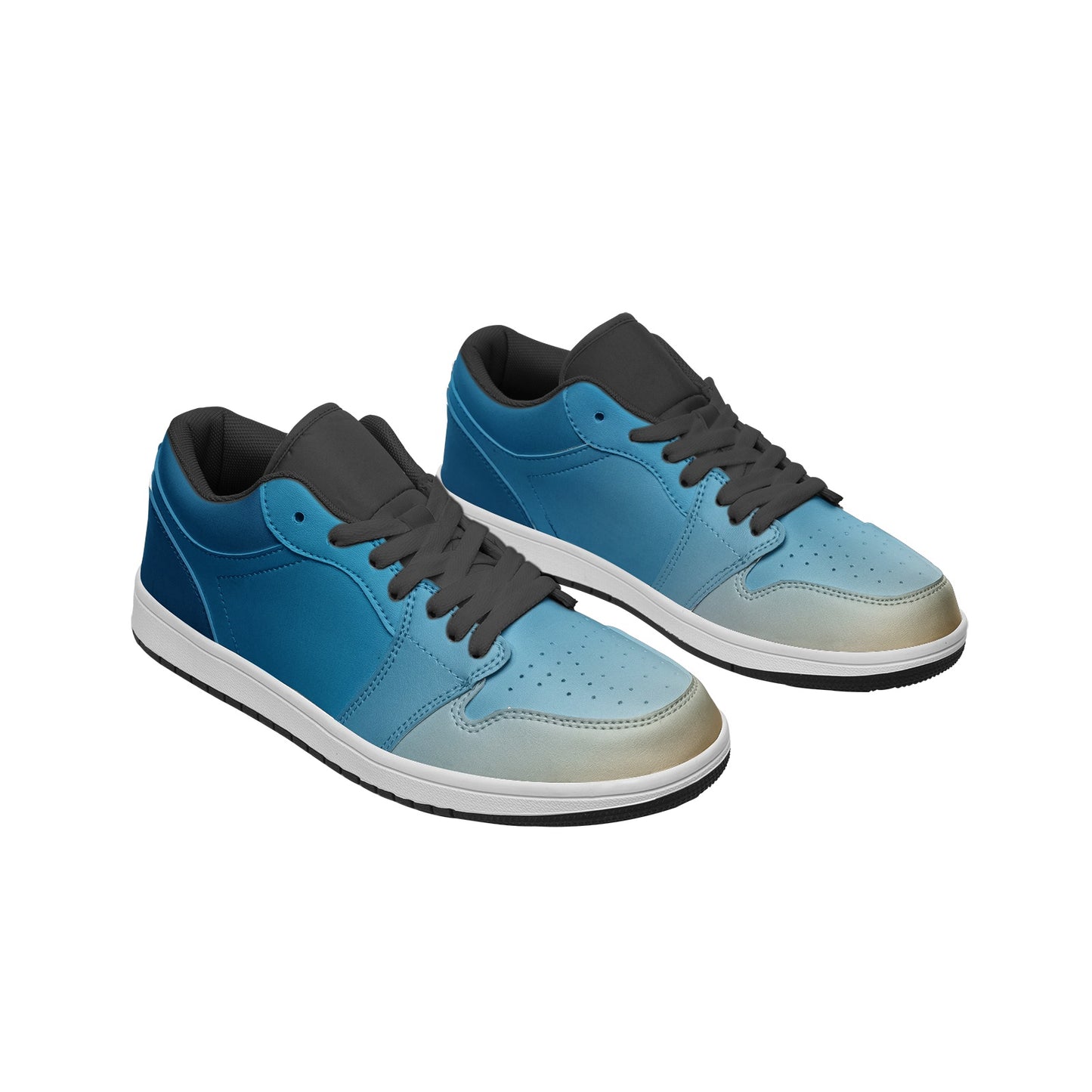 The sun's warmth energizes me. SunWhys  Unisex Low Top Leather Sneakers