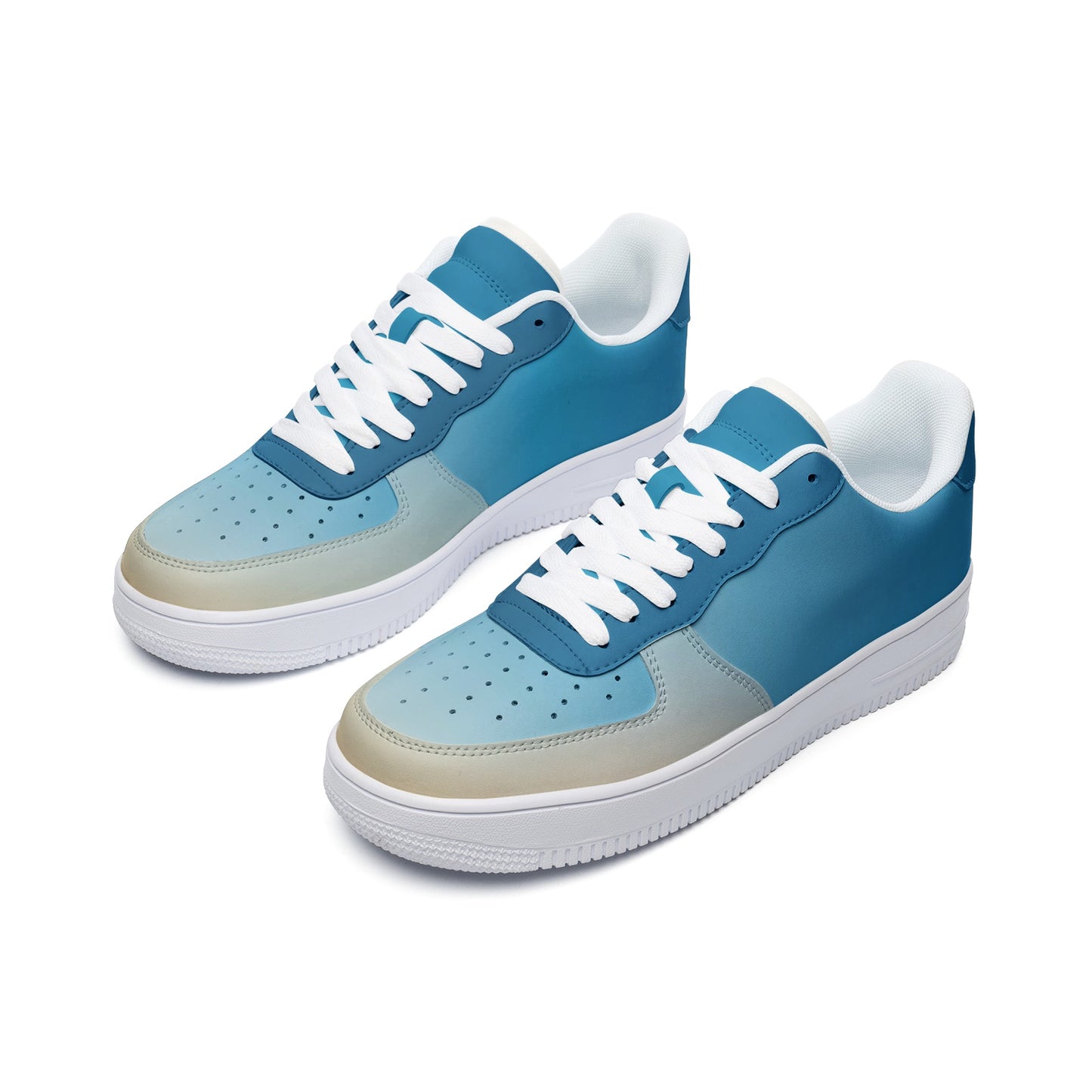 The sun's warmth energizes me. SunWhys  Unisex Low Top Leather Sneakers