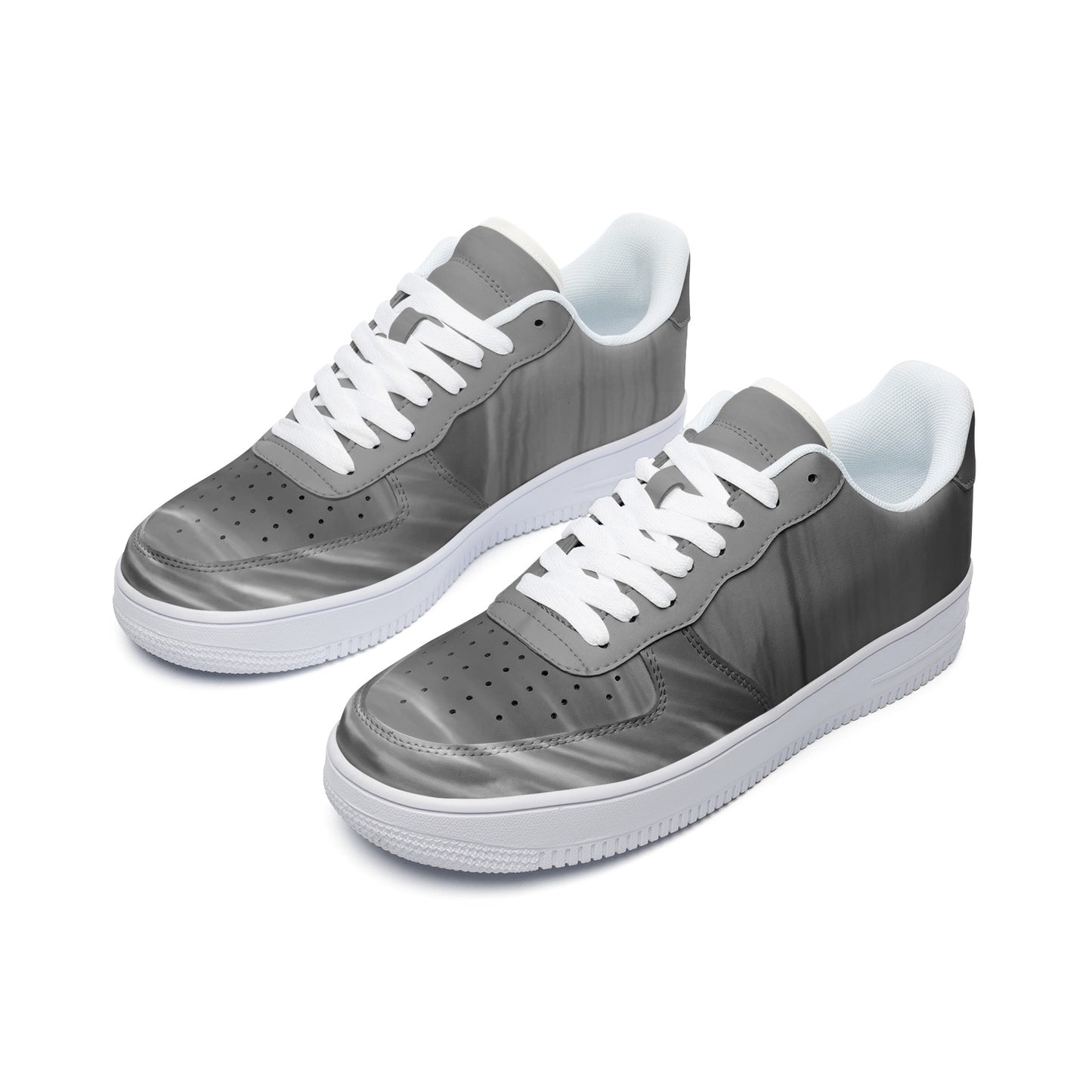 Illuminate your spirit with the morning sunrise. SunWhys  Unisex Low Top Leather Sneakers