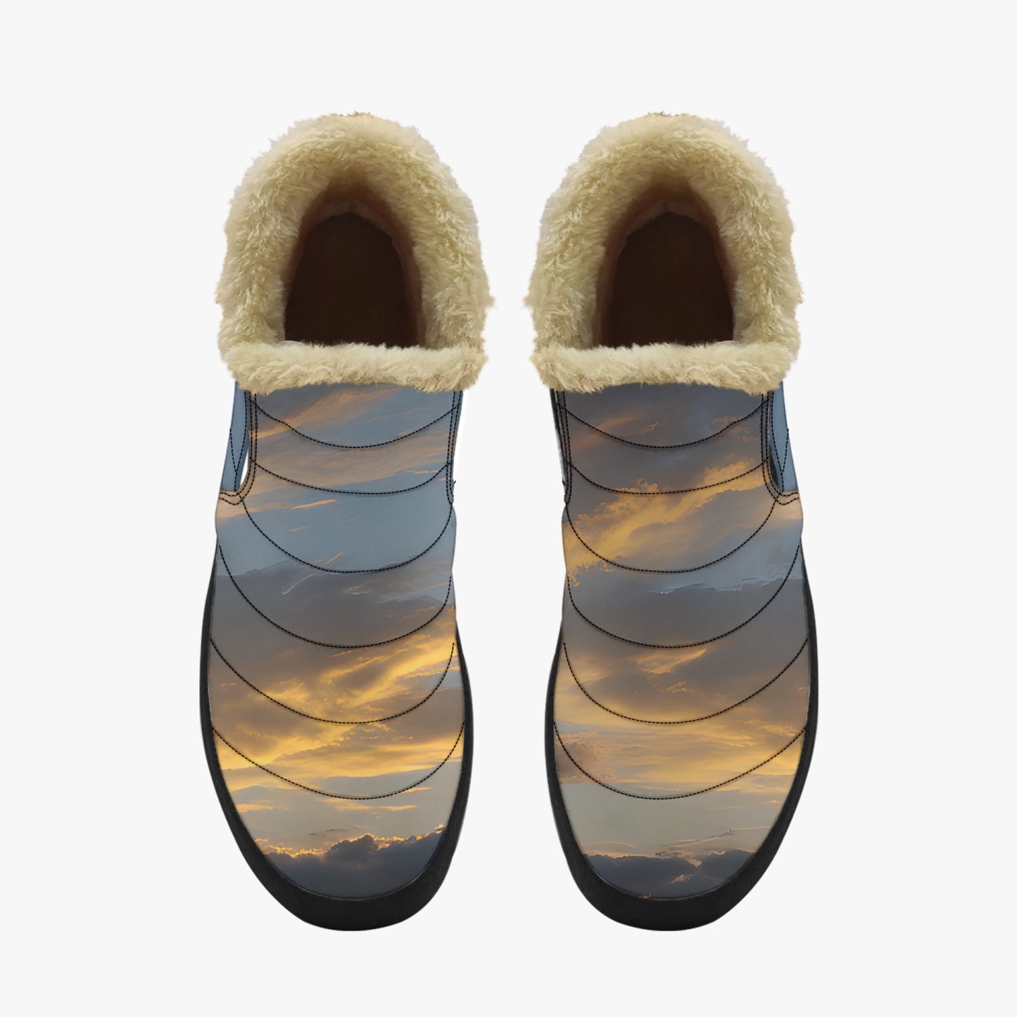 Beginning the day with peace. SunWhys  Casual Cotton-pad Fur Shoes