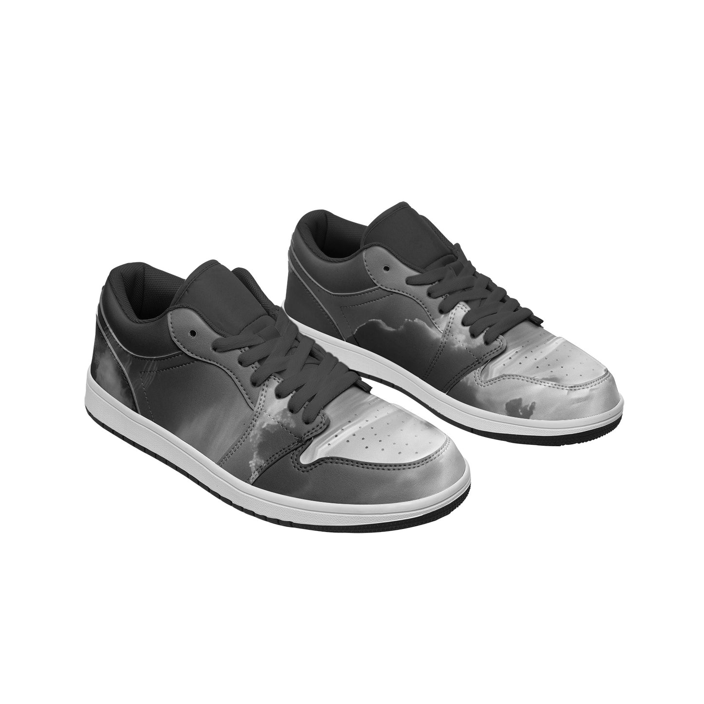 Zero in on the beauty of sunrise. SunWhys  Unisex Low Top Leather Sneakers