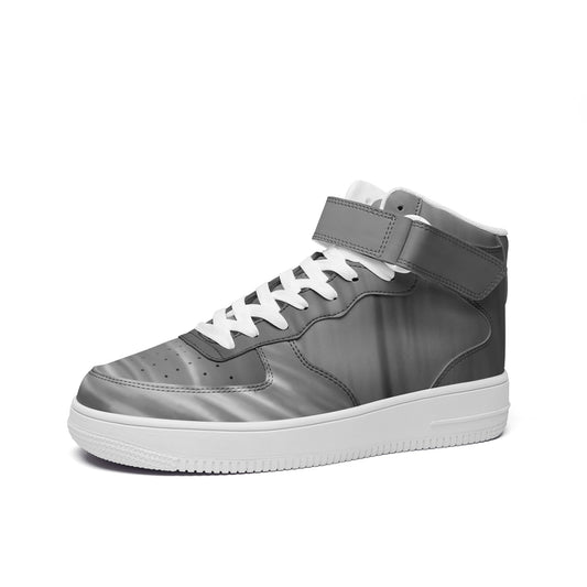 Illuminate your spirit with the morning sunrise. SunWhys  Unisex high Top Leather Sneakers