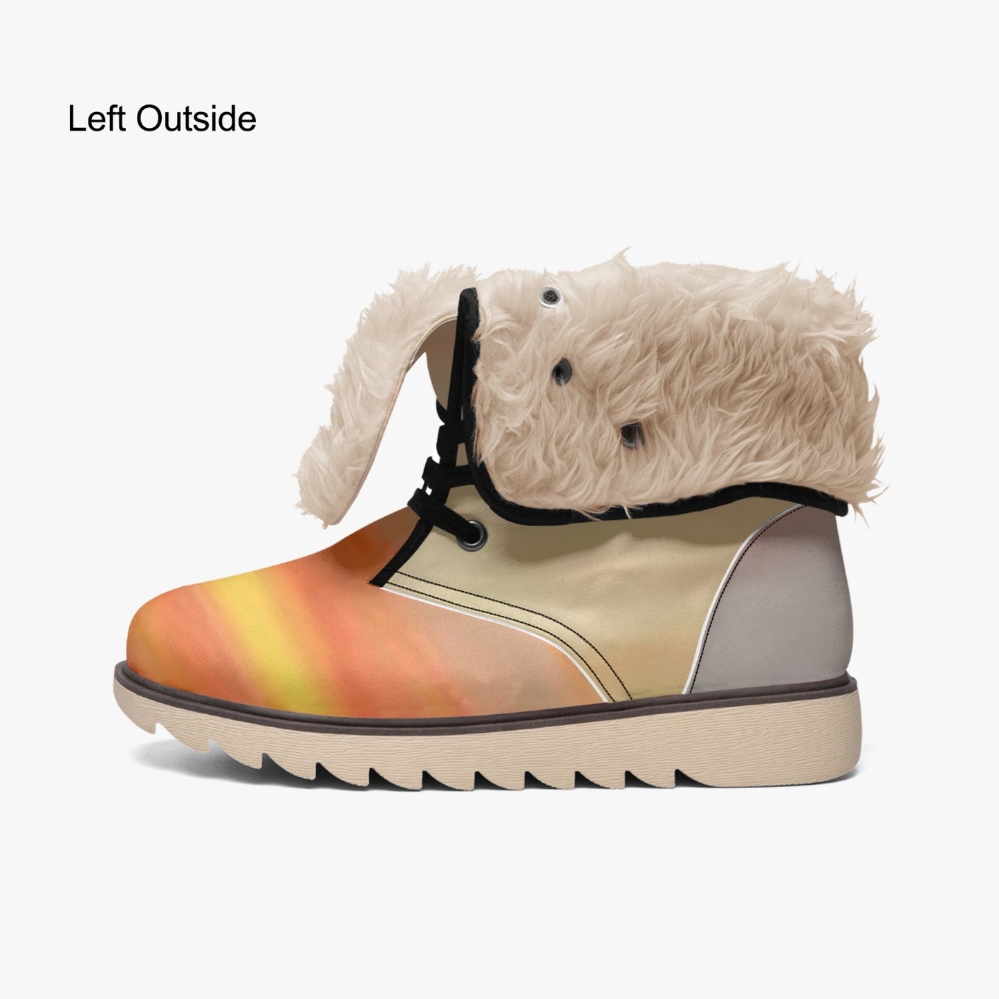 The sun's glow radiates peace. SunWhys   Cotton-pad Fur Lining Boots