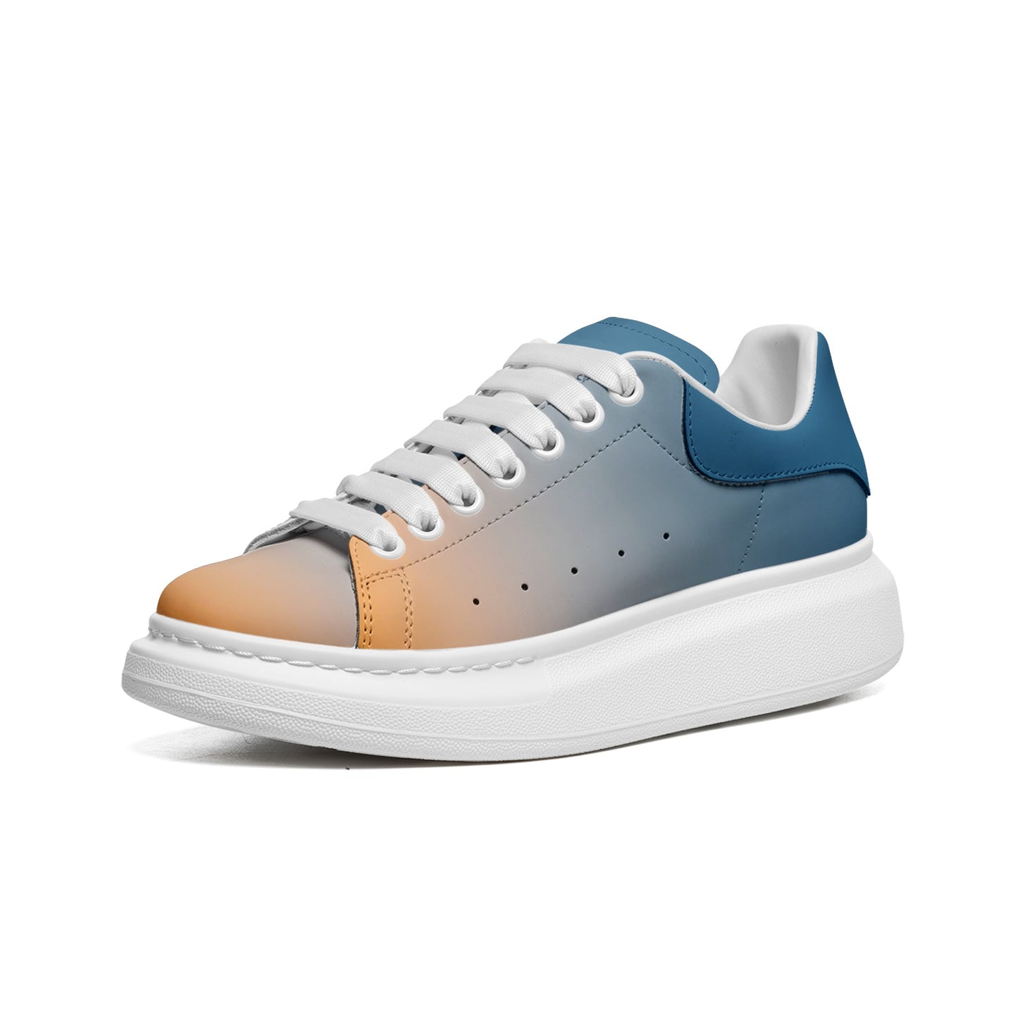 Quiet joy in the sunrise. SunWhys  Unisex Non Slip Lace Up Faux Leather Sneakers