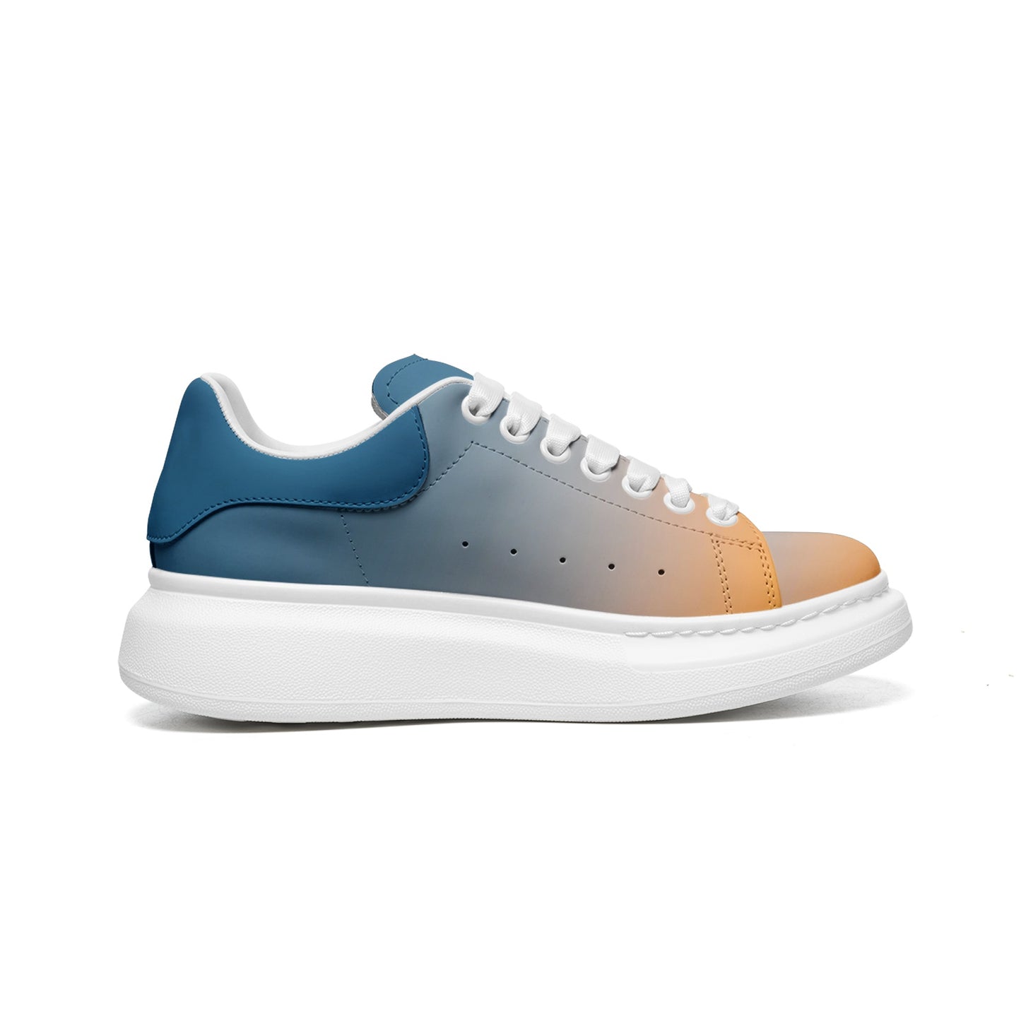 Quiet joy in the sunrise. SunWhys  Unisex Non Slip Lace Up Faux Leather Sneakers