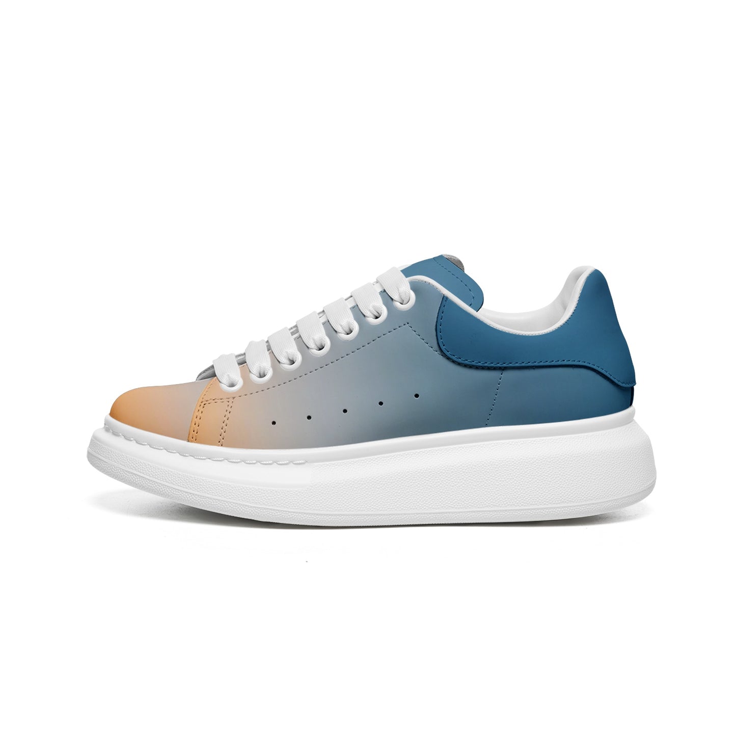 Quiet joy in the sunrise. SunWhys  Unisex Non Slip Lace Up Faux Leather Sneakers