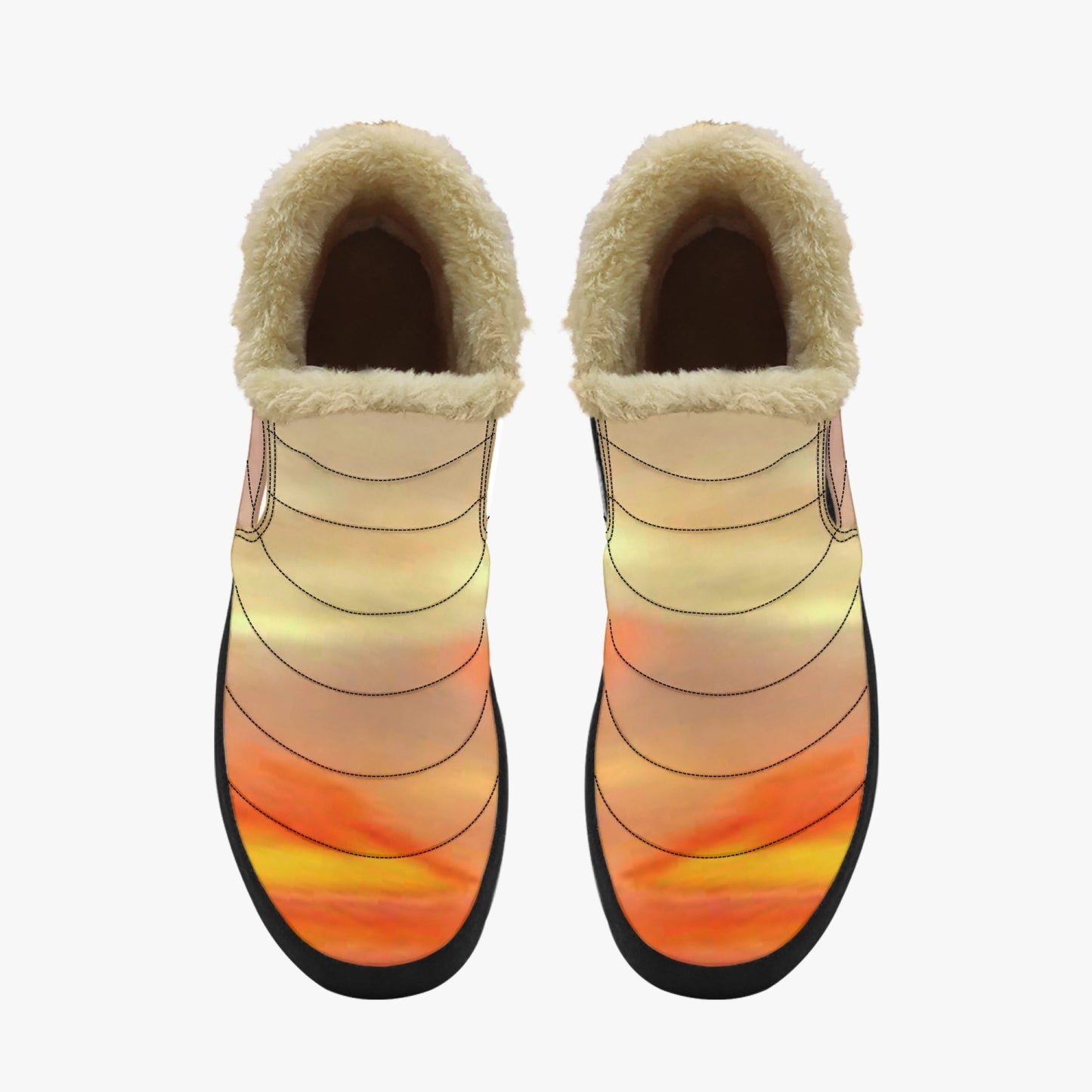 The sun's glow radiates peace. SunWhys   Casual Cotton-pad Fur Shoes