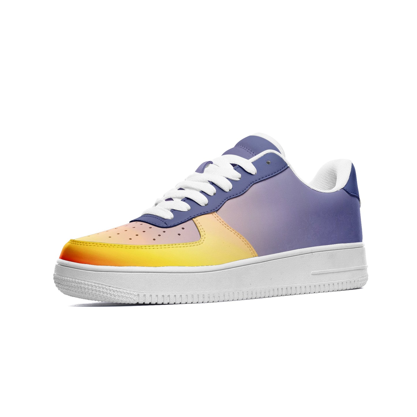 Morning serenity fills my heart. SunWhys  Unisex Low Top Leather Sneakers