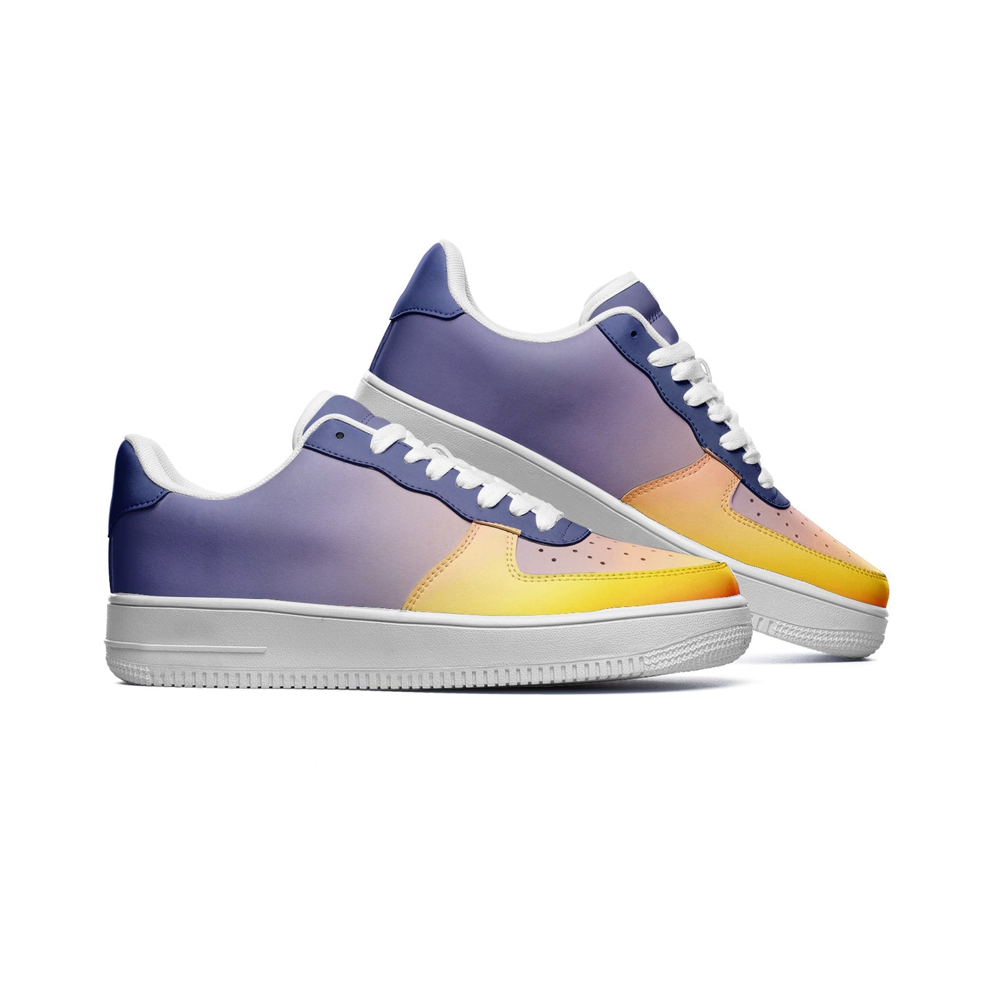 Morning serenity fills my heart. SunWhys  Unisex Low Top Leather Sneakers